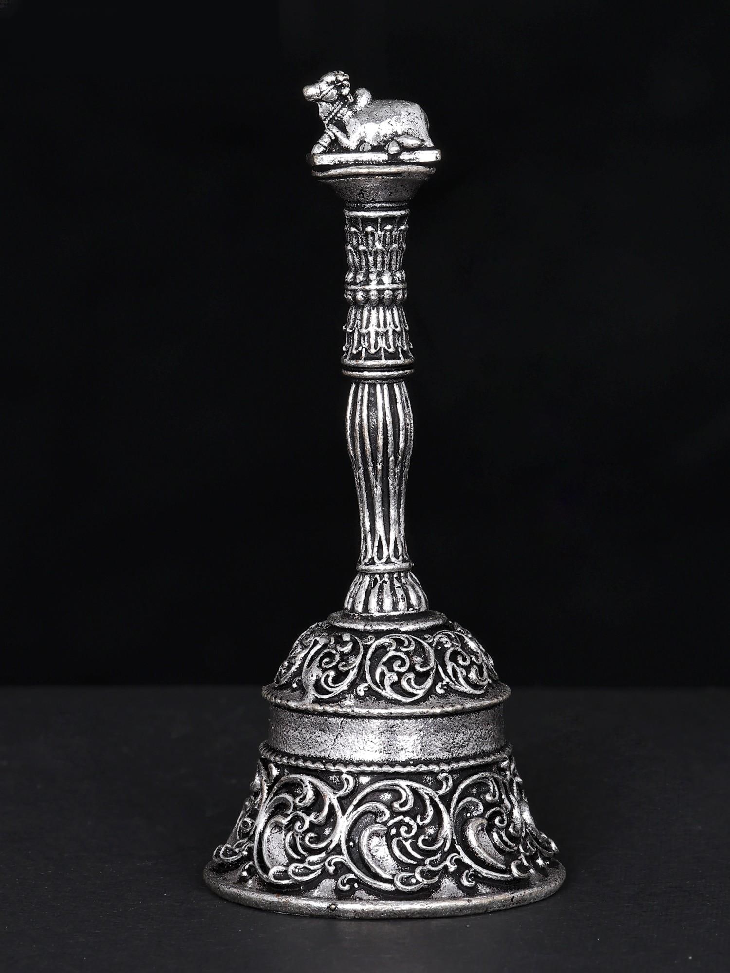 3" Superfine Nandi Bell in Brass with Silver Plating (1 of 2)