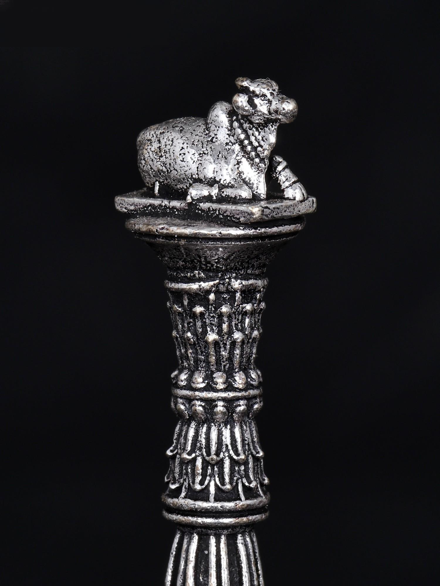 3" Superfine Nandi Bell in Brass with Silver Plating - 2
