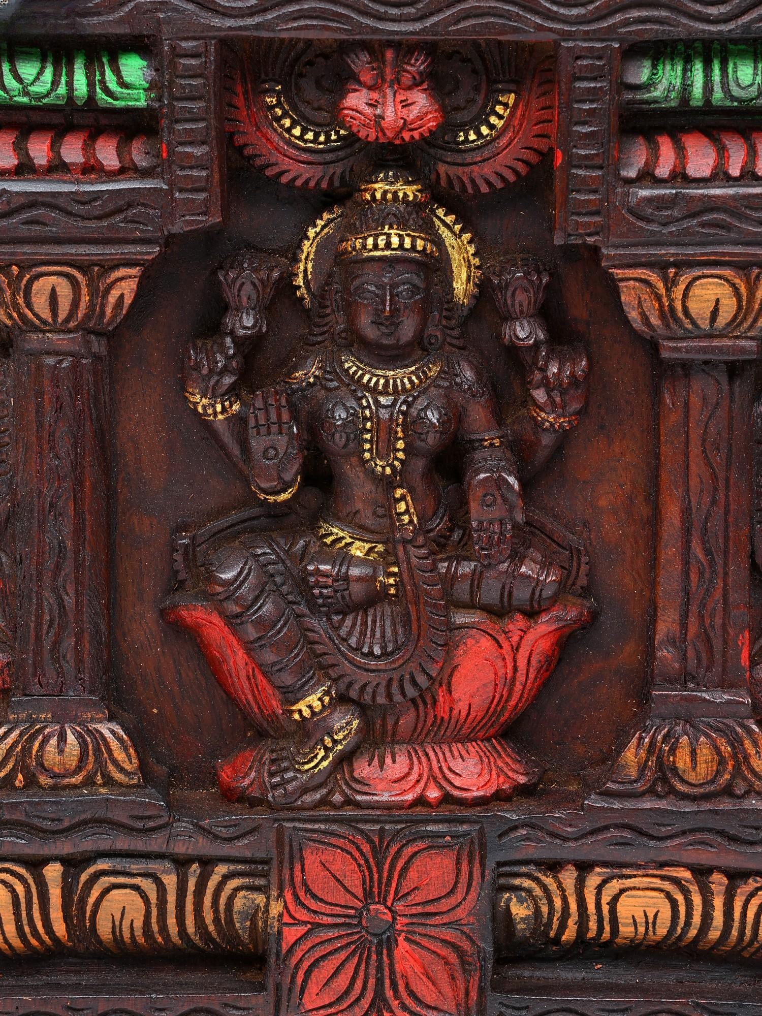24" Goddess Lakshmi | Kavadi Wall Panel - 2