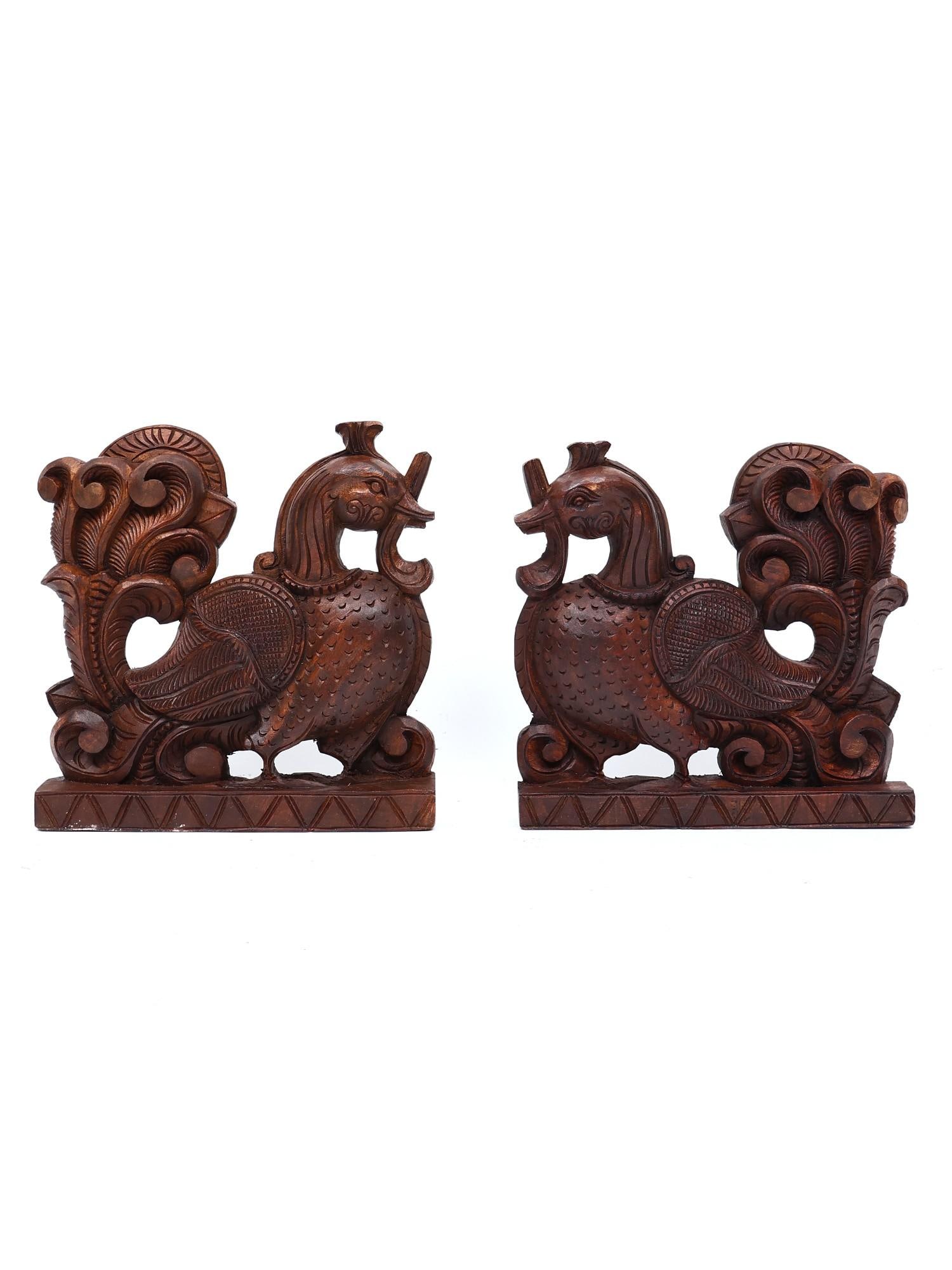 12" Pair of Peacocks | Wood Carving | Wall Hanging: Title: 12" Pair of Peacocks | Wood Carving | Wall Hanging Additional Information: itemcode: DDO175 Reserve: $233.00 Shipping: Domestic: Shipping rates are determined by destination International: Fore