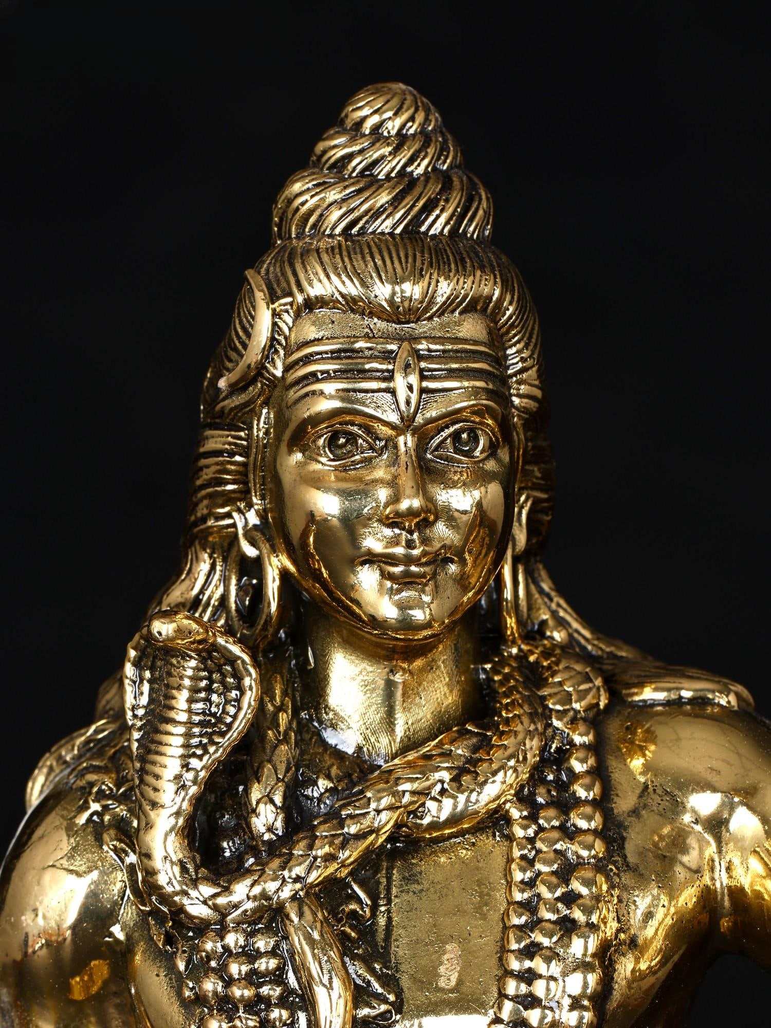 Superfine Standing Lord Shiva | Brass Statue - 2