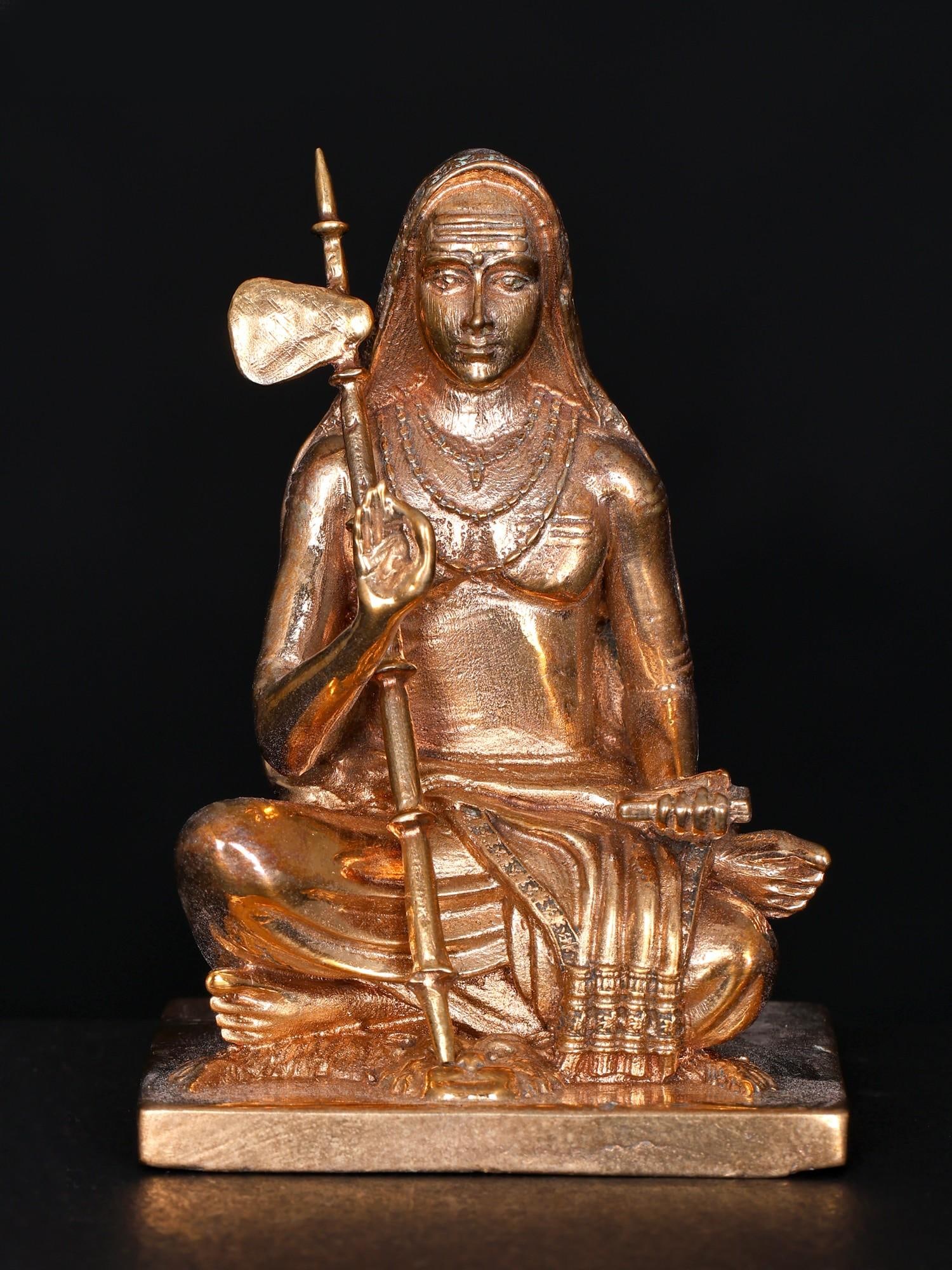 3" Small Adi Guru Shankaracharya | Bronze Statue: Title: 3" Small Adi Guru Shankaracharya | Bronze Statue Additional Information: itemcode: DDO055 Reserve: $140.00 Shipping: Domestic: Shipping rates are determined by destination International: