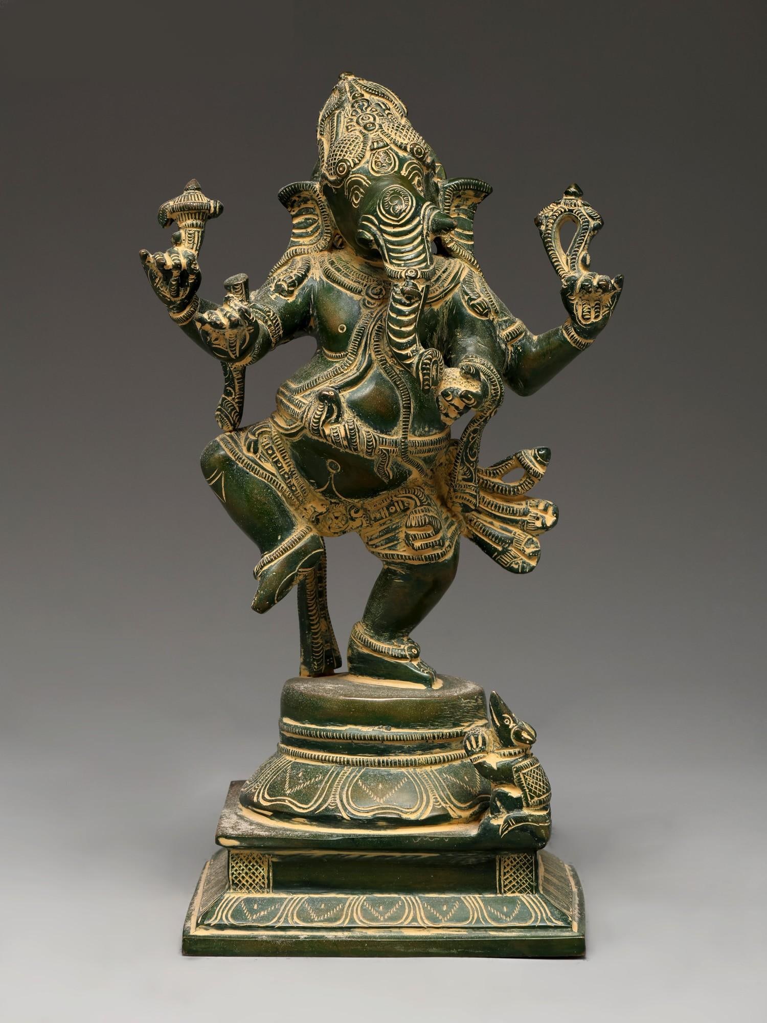 13" Dancing Lord Ganesha | Brass Statue: Title: 13" Dancing Lord Ganesha | Brass Statue Additional Information: itemcode: DDO205 Reserve: $305.00 Shipping: Domestic: Shipping rates are determined by destination International: Foreign