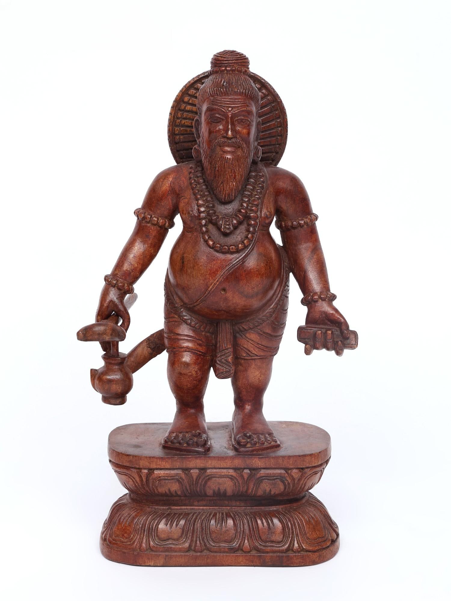 18" Rishi Agastya | Wood Carving: Title: 18" Rishi Agastya | Wood Carving Additional Information: itemcode: DDO668 Reserve: $471.00 Shipping: Domestic: Shipping rates are determined by destination International: Foreign shipping