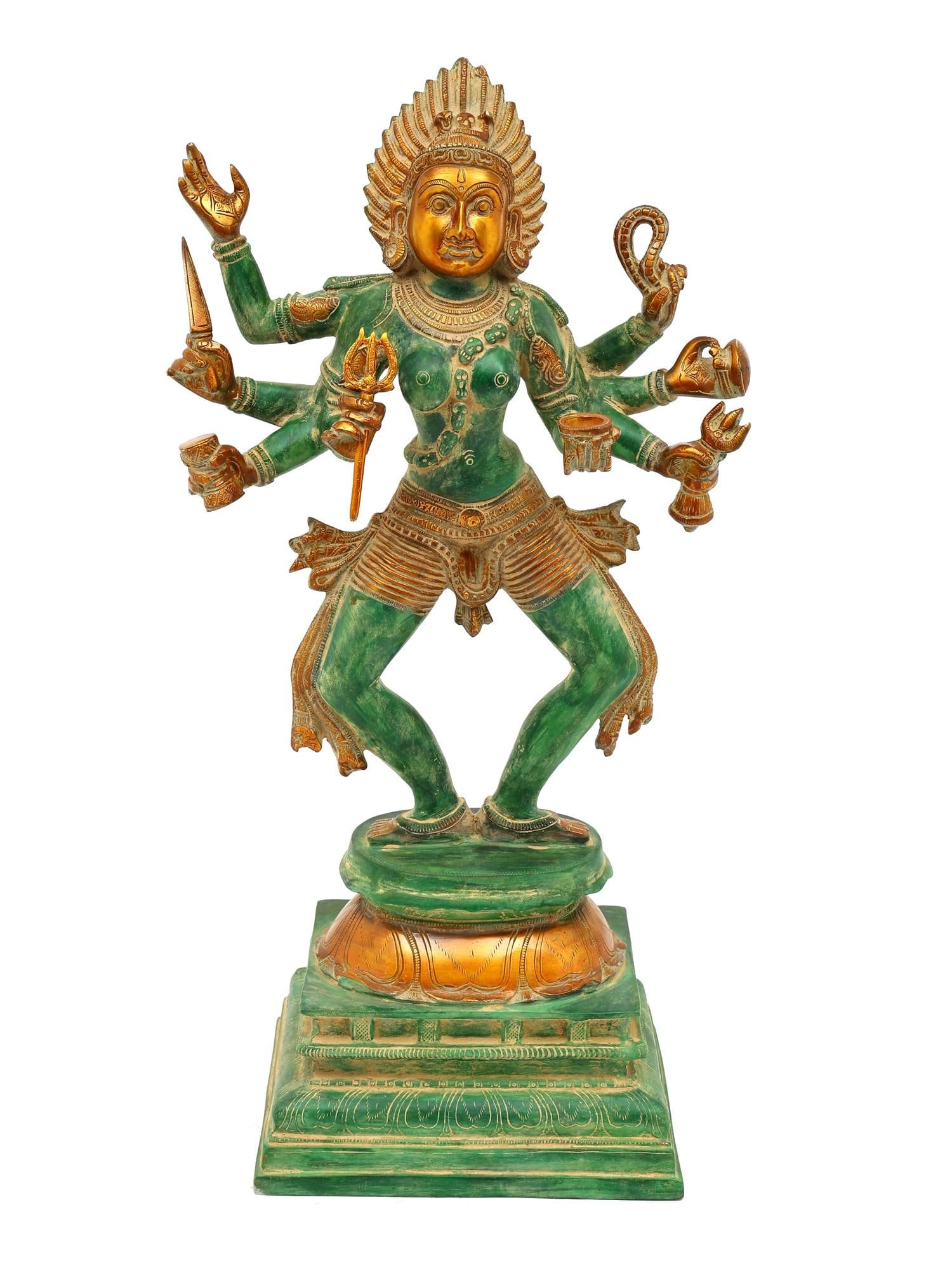 23" Eight Armed Goddess Kali | Brass Statue: Title: 23" Eight Armed Goddess Kali | Brass Statue Additional Information: itemcode: DDO114 Reserve: $781.00 Shipping: Domestic: Shipping rates are determined by destination International: Foreign