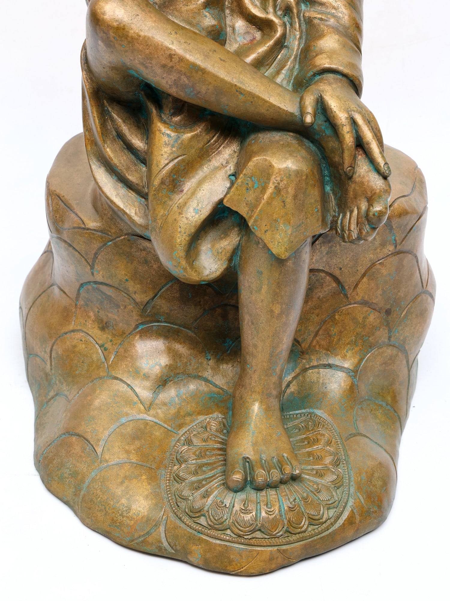 17" Blessing Sai Baba | Bronze Statue - 2