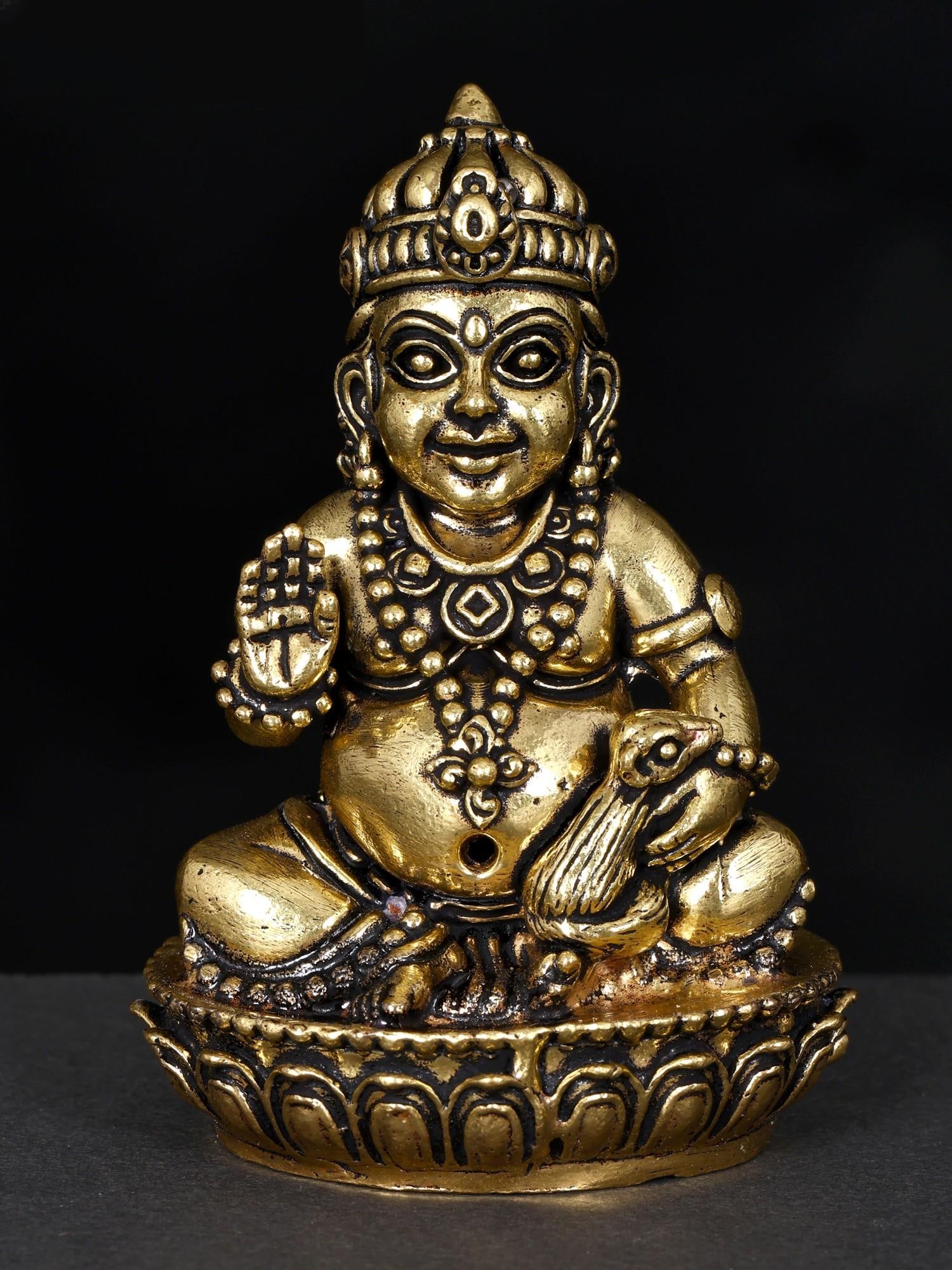2" Small Superfine Blessing Lord Kubera | Brass Statue: Title: 2" Small Superfine Blessing Lord Kubera | Brass Statue Additional Information: itemcode: DDO081 Reserve: $41.00 Shipping: Domestic: Shipping rates are determined by destination International: