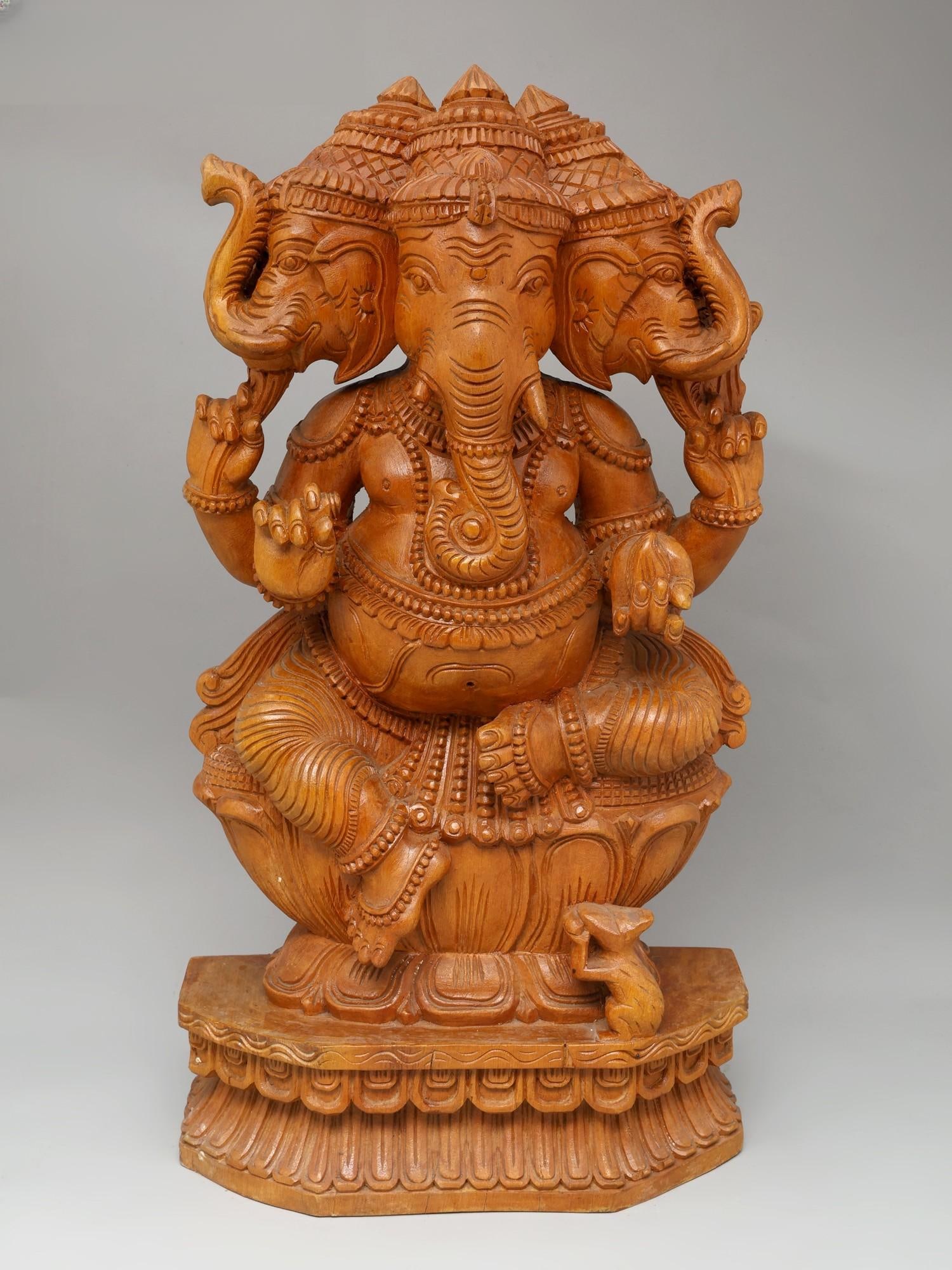 24" Three Headed Sitting Lord Ganesha: Title: 24" Three Headed Sitting Lord Ganesha Additional Information: itemcode: DDO671 Reserve: $570.00 Shipping: Domestic: Shipping rates are determined by destination International: Foreign shipping 