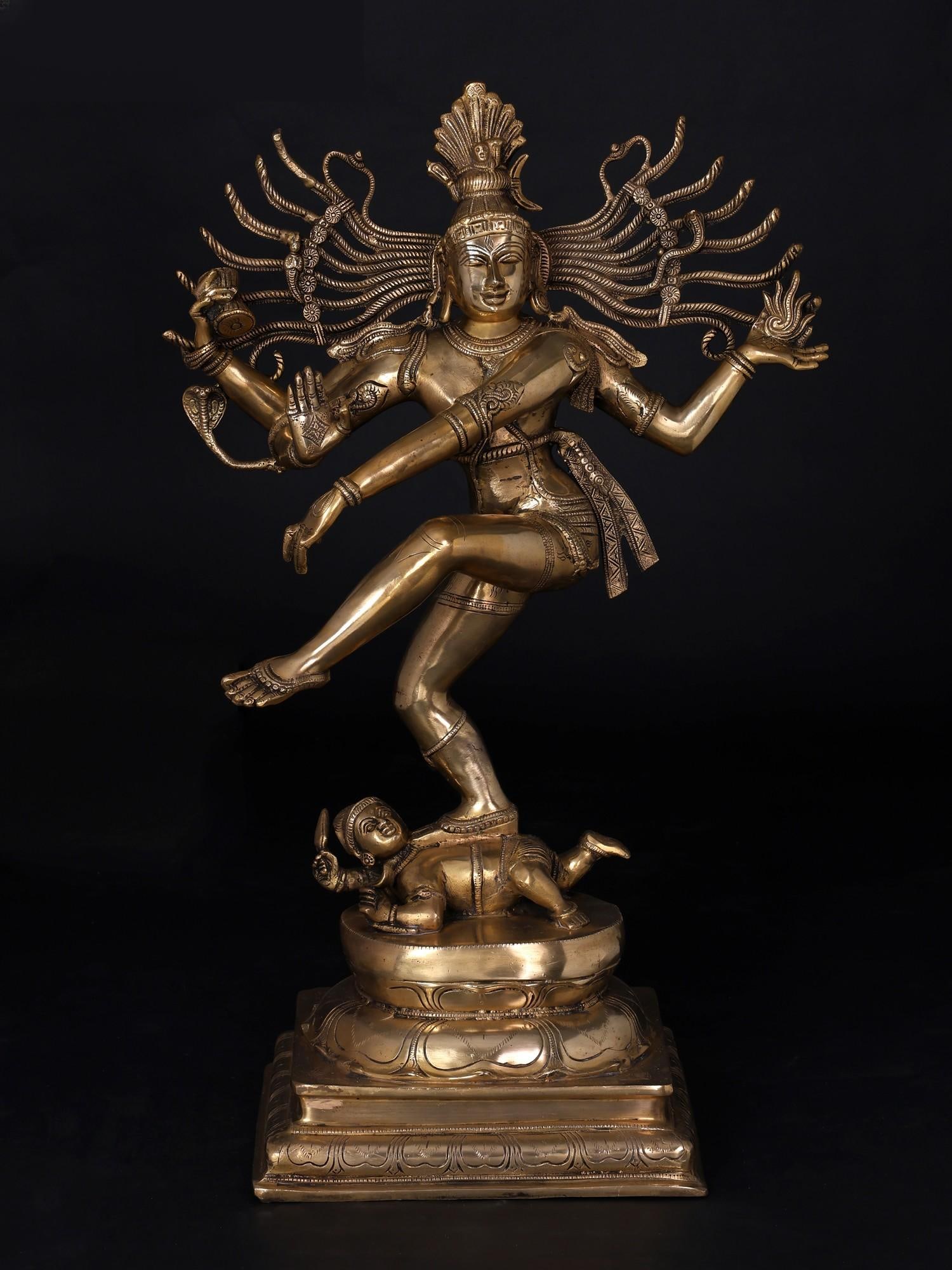 30" Large Nataraja - Dancing Lord Shiva | Brass Statue: Title: 30" Large Nataraja - Dancing Lord Shiva | Brass Statue Additional Information: itemcode: DDO106 Reserve: $1,289.00 Shipping: Domestic: Shipping rates are determined by destination International