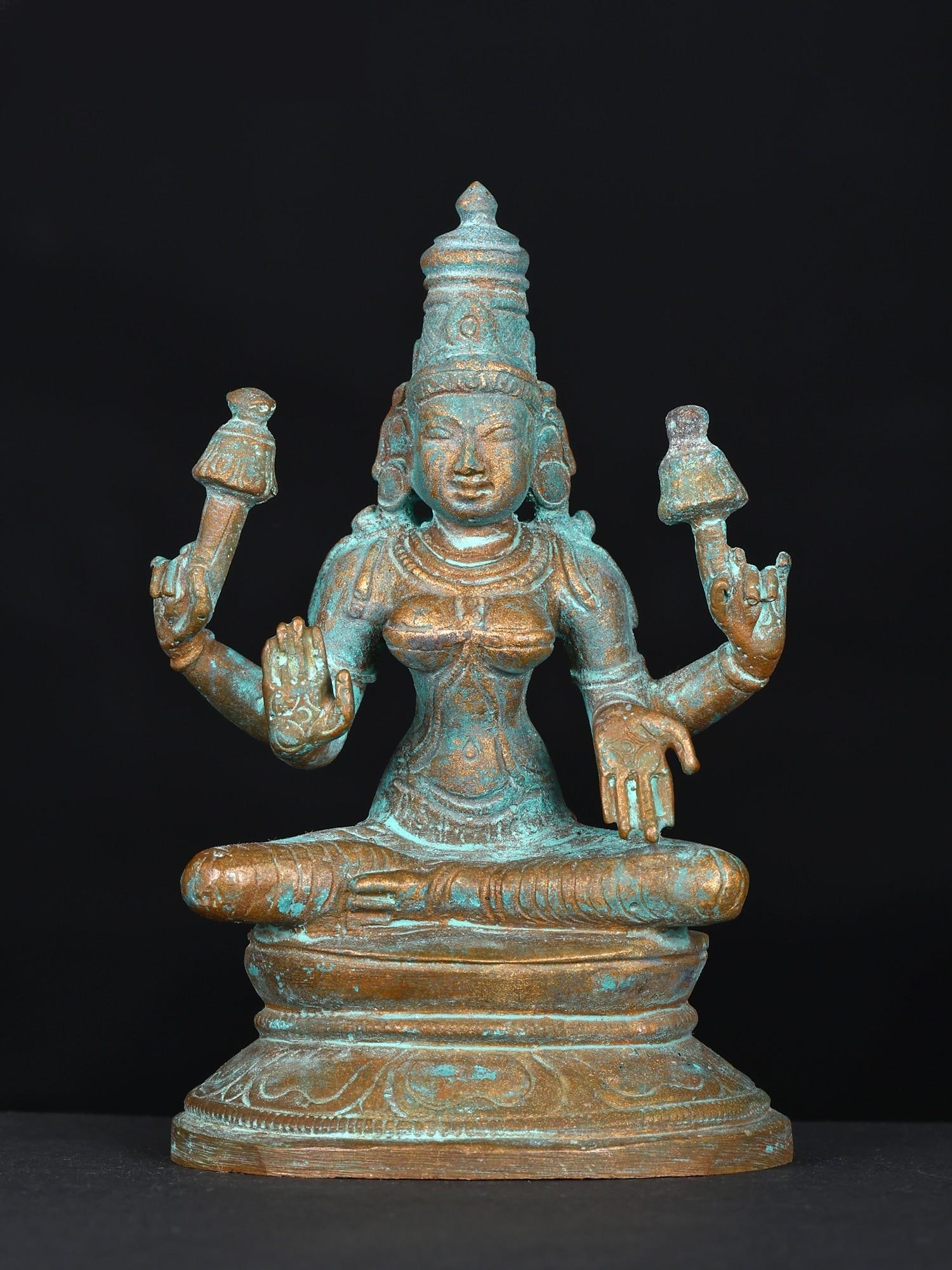 3" Small Blessing Goddess Lakshmi | Bronze Statue: Title: 3" Small Blessing Goddess Lakshmi | Bronze Statue Additional Information: itemcode: DDN845 Reserve: $83.00 Shipping: Domestic: Shipping rates are determined by destination International: