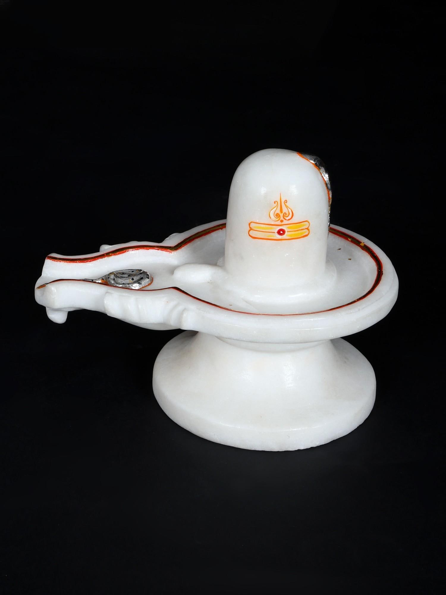 8" White Marble Shivalinga with Snakes: Title: 8" White Marble Shivalinga with Snakes Additional Information: itemcode: DDO239 Reserve: $326.00 Shipping: Domestic: Shipping rates are determined by destination International: Foreign