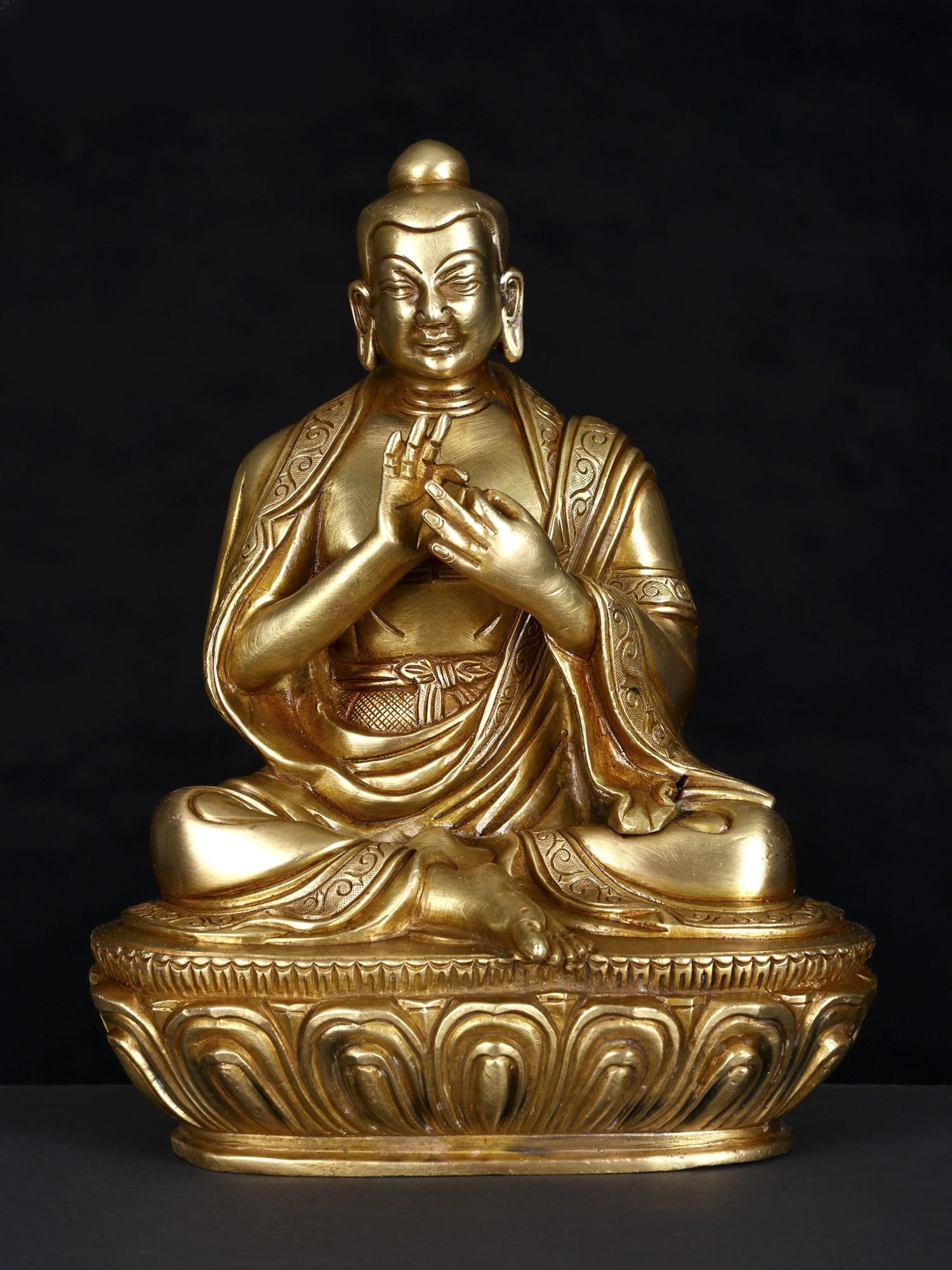 9" Lord Buddha in Dharmachakra Mudra | Brass Statue: Title: 9" Lord Buddha in Dharmachakra Mudra | Brass Statue Additional Information: itemcode: DDO231 Reserve: $171.00 Shipping: Domestic: Shipping rates are determined by destination International: