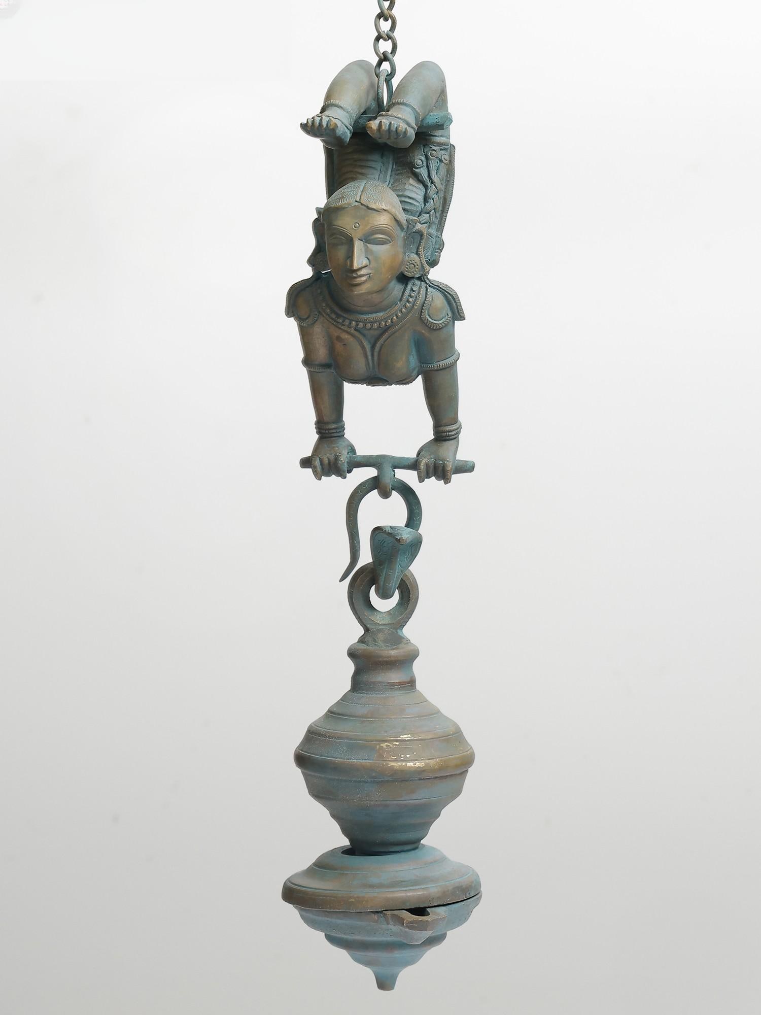 16" Designer Lady Hanging Lamp | Bronze Lamp For Home (1 of 2)
