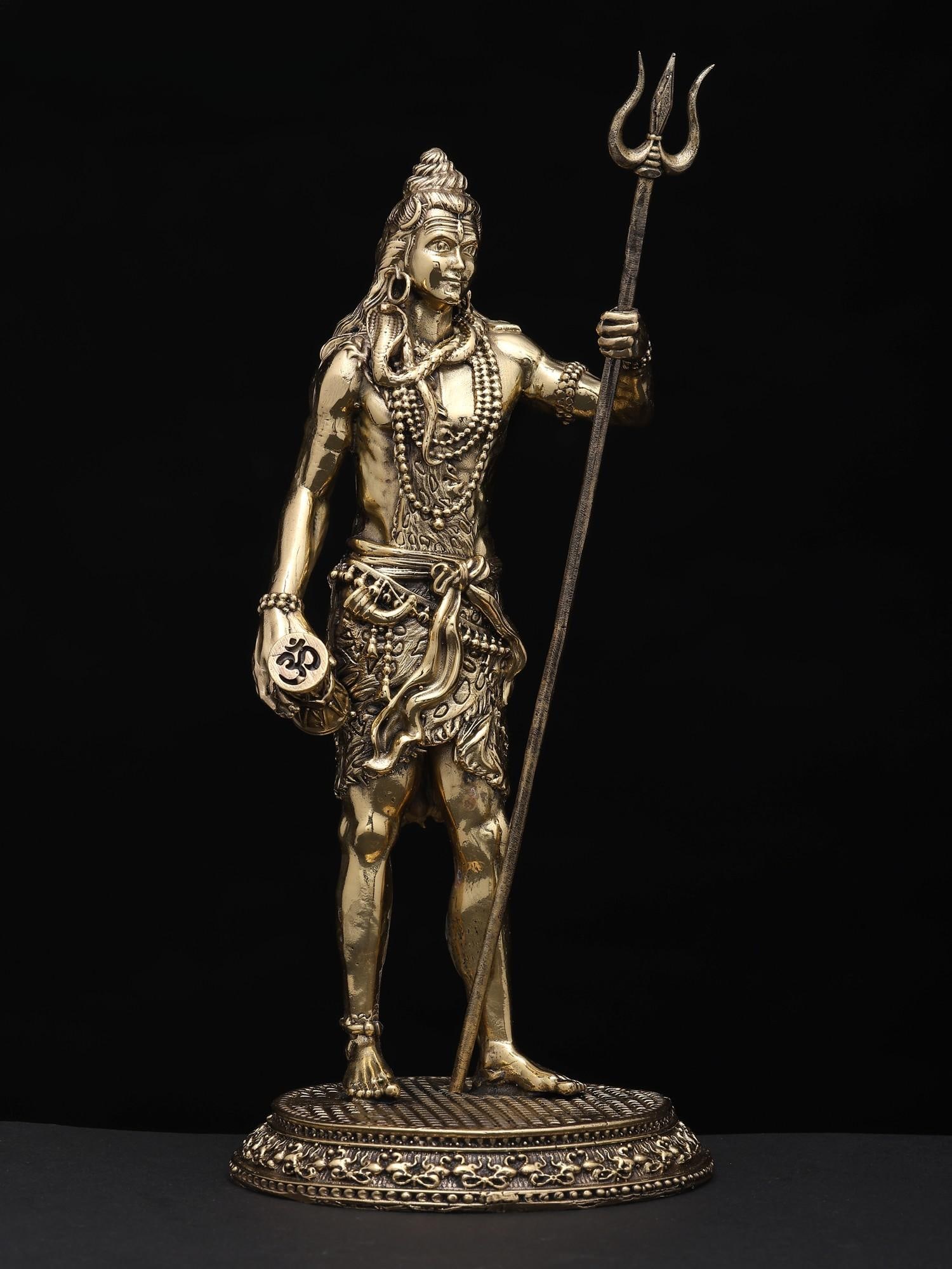 Superfine Standing Lord Shiva | Brass Statue: Title: Superfine Standing Lord Shiva | Brass Statue Additional Information: itemcode: DDO096-7.5 Inch Reserve: $109.00 Shipping: Domestic: Shipping rates are determined by destination International: