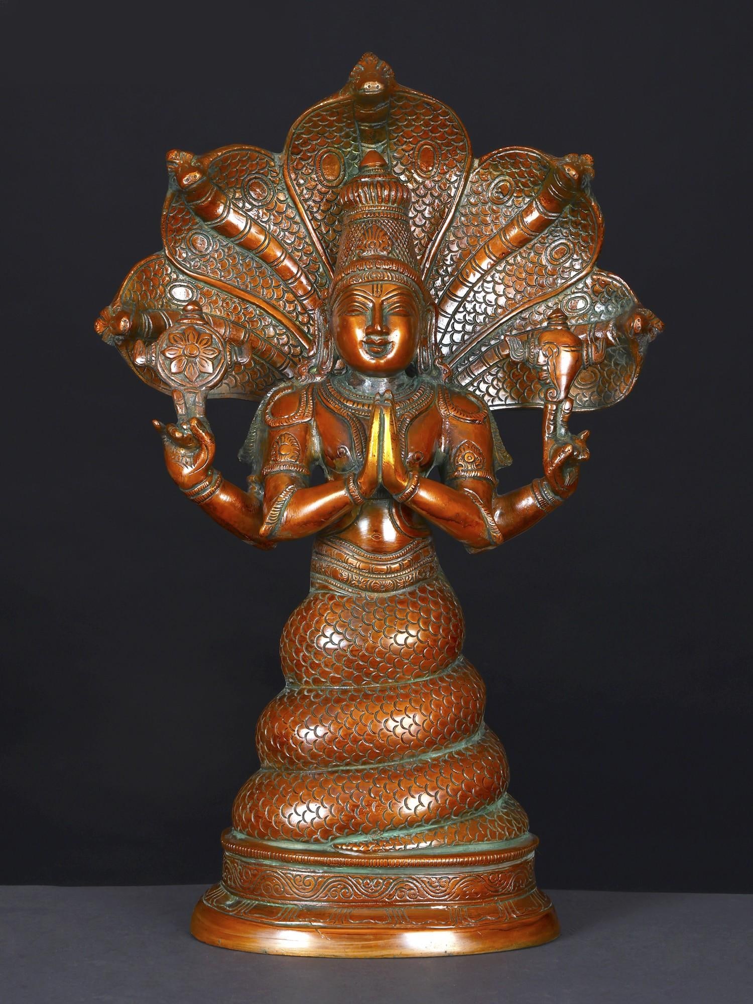 15" Maharshi Patanjali - Avatara of Adishesha | Brass Statue: Title: 15" Maharshi Patanjali - Avatara of Adishesha | Brass Statue Additional Information: itemcode: DDO126 Reserve: $388.00 Shipping: Domestic: Shipping rates are determined by destination