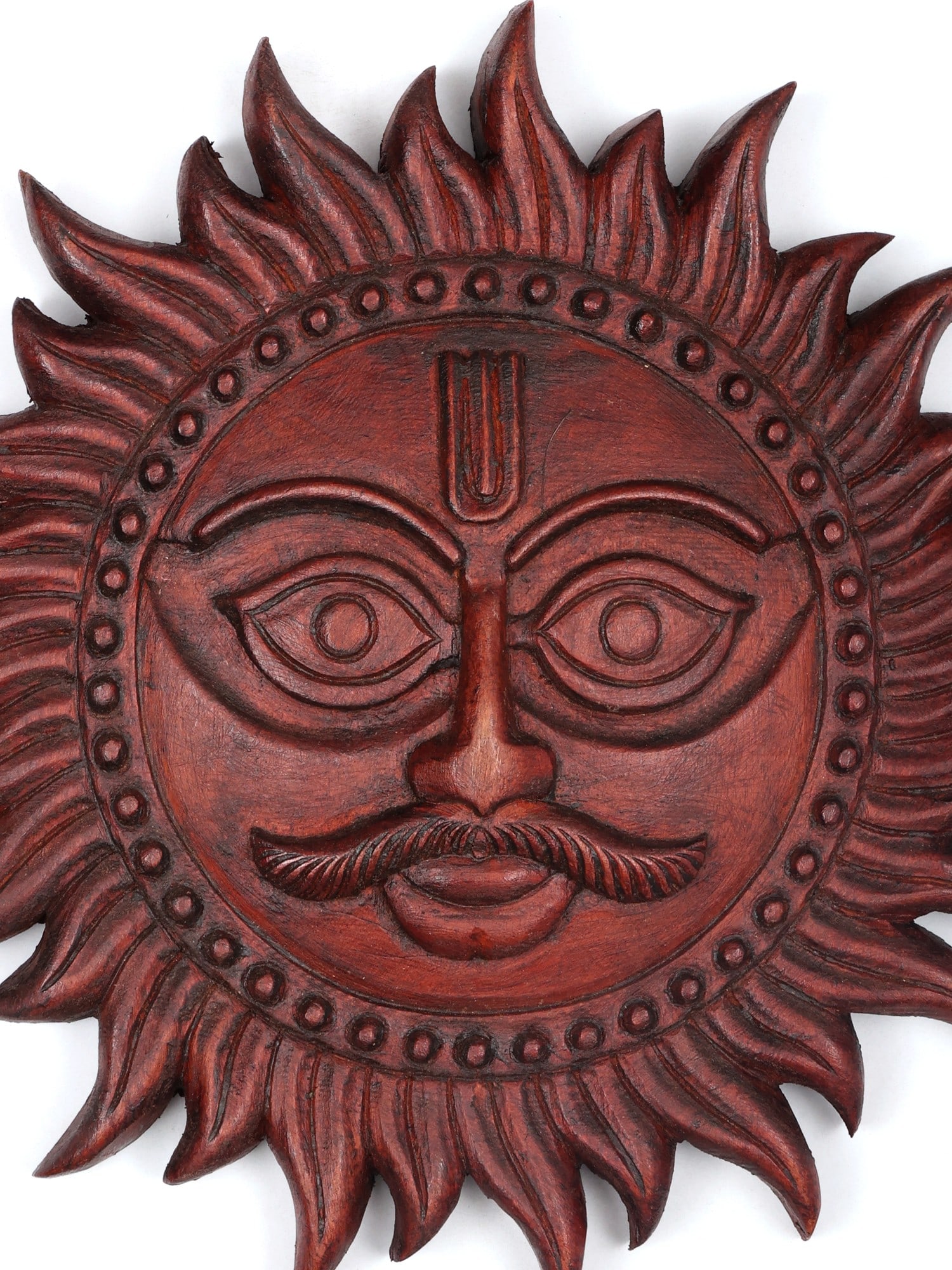 12" Surya Dev Wall Hanging in Wood - 2