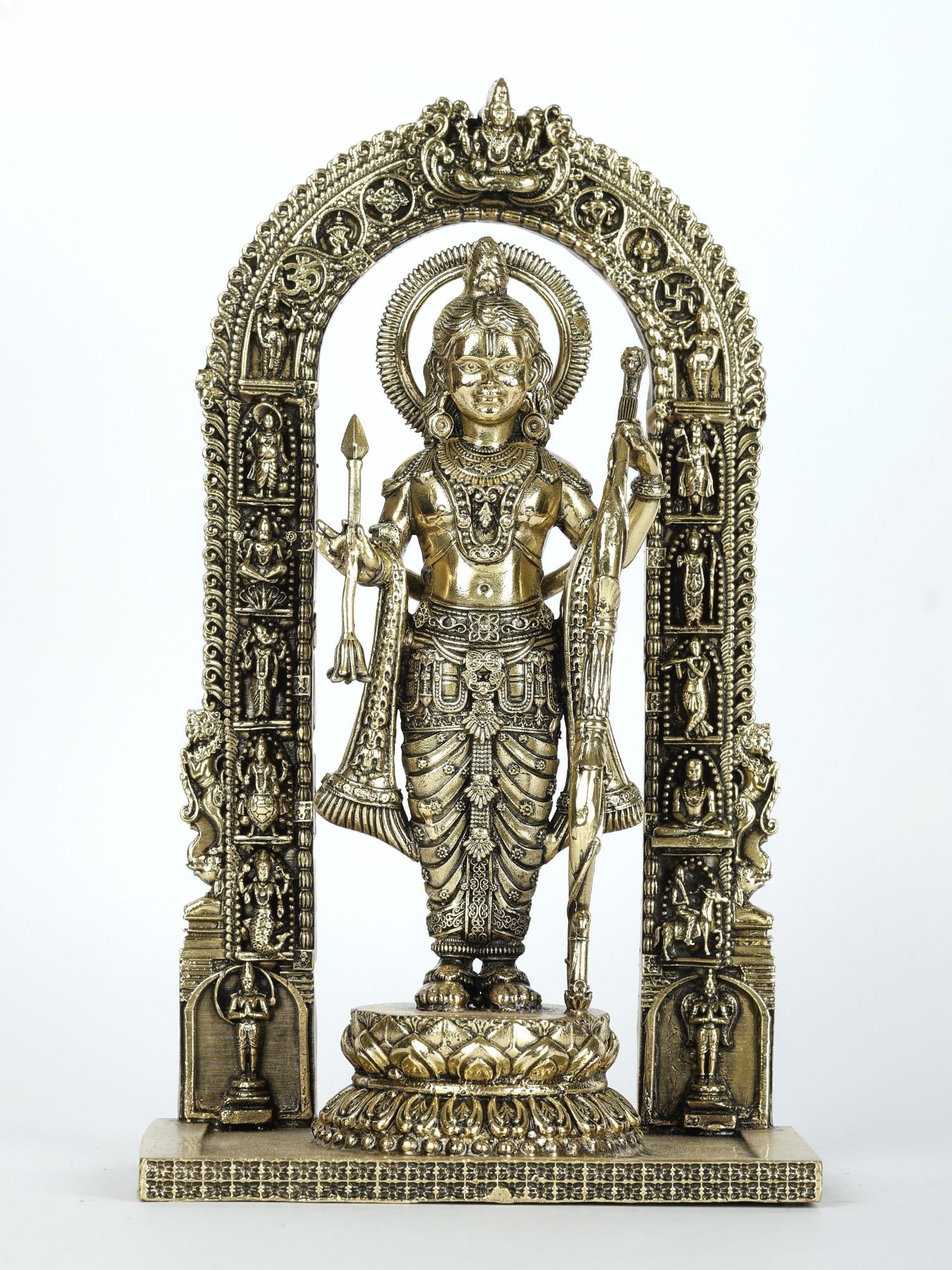 7" Superfine Ram Lalla Statue in Brass /Housewarming Gift (1 of 2)