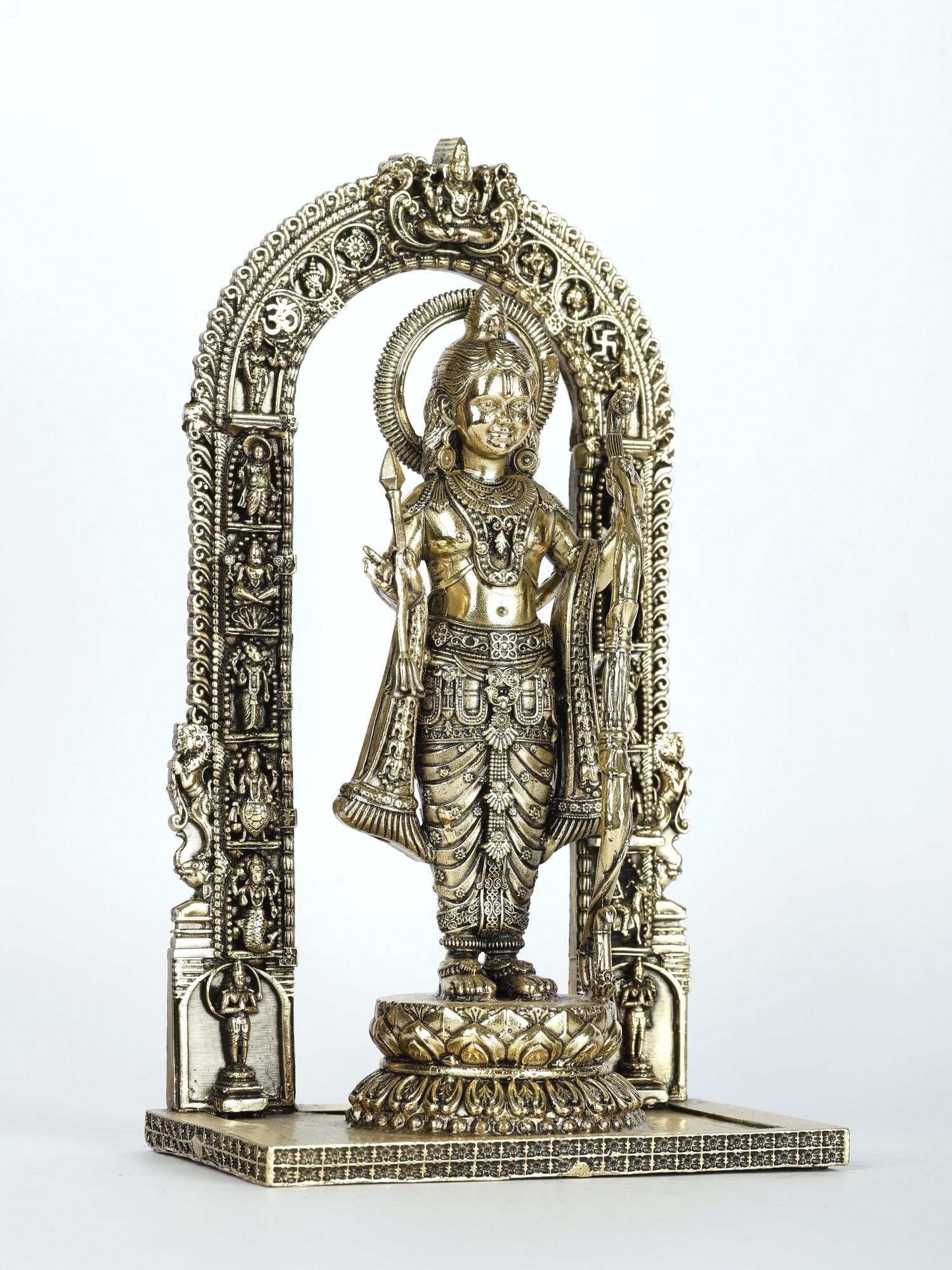 7" Superfine Ram Lalla Statue in Brass /Housewarming Gift - 2