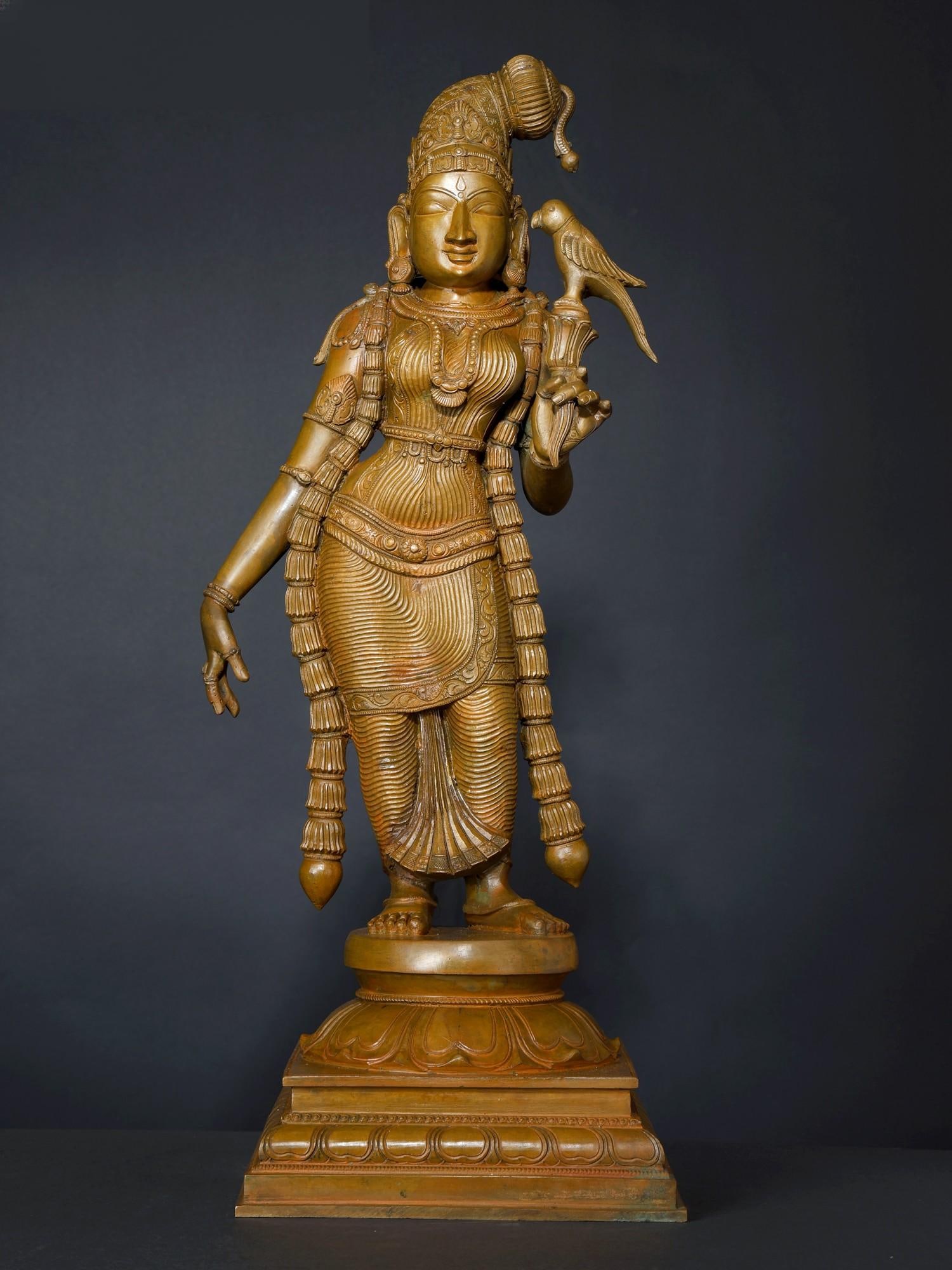 Superfine Goddess Andal Bronze Statue (1 of 2)