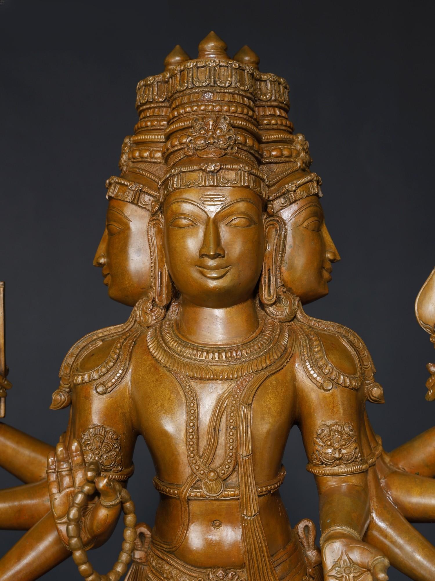24" Superfine Standing Lord Brahma Bronze Statue - 2