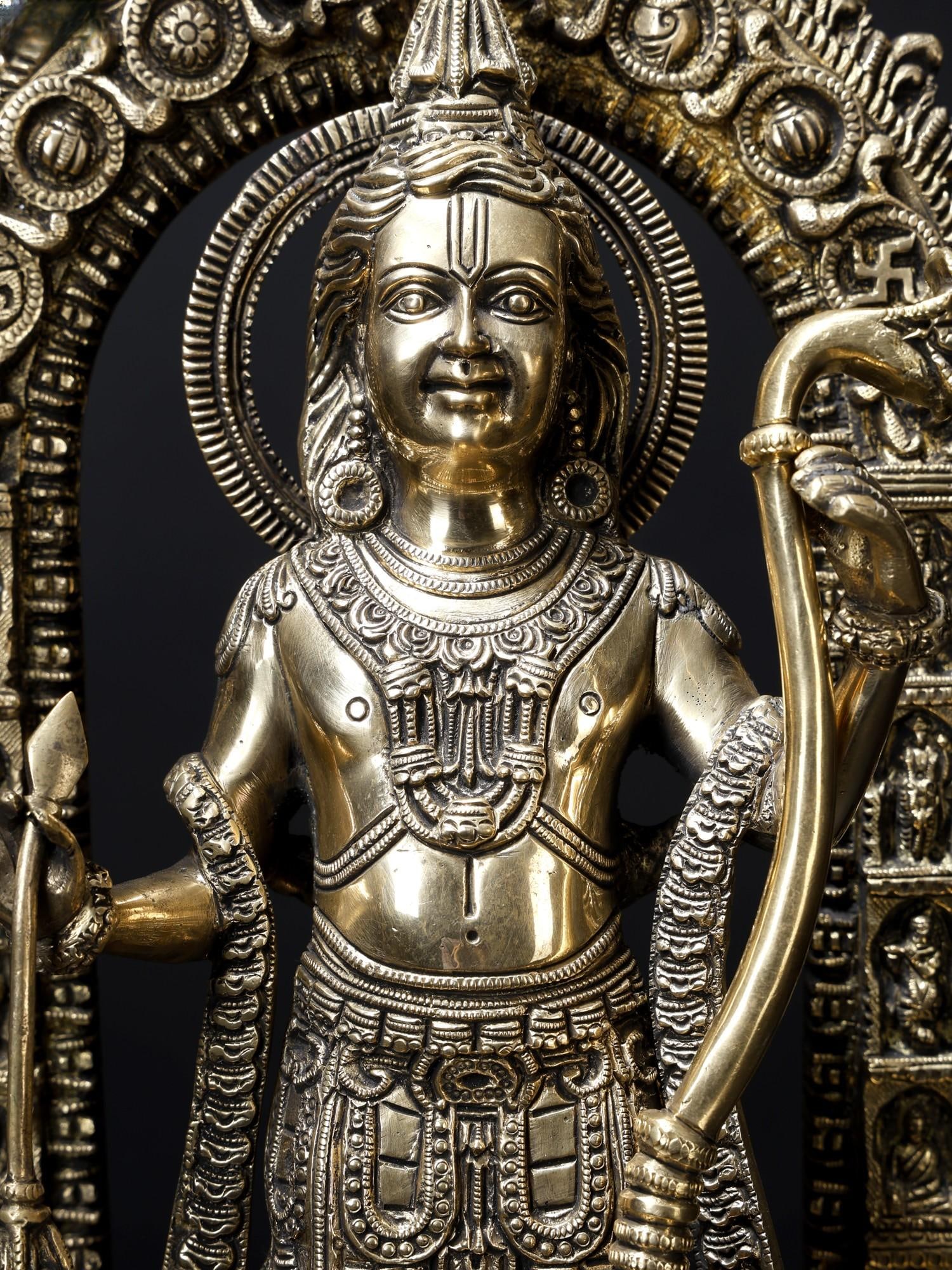 19" Shri Ram Lalla /Brass Statue - 2