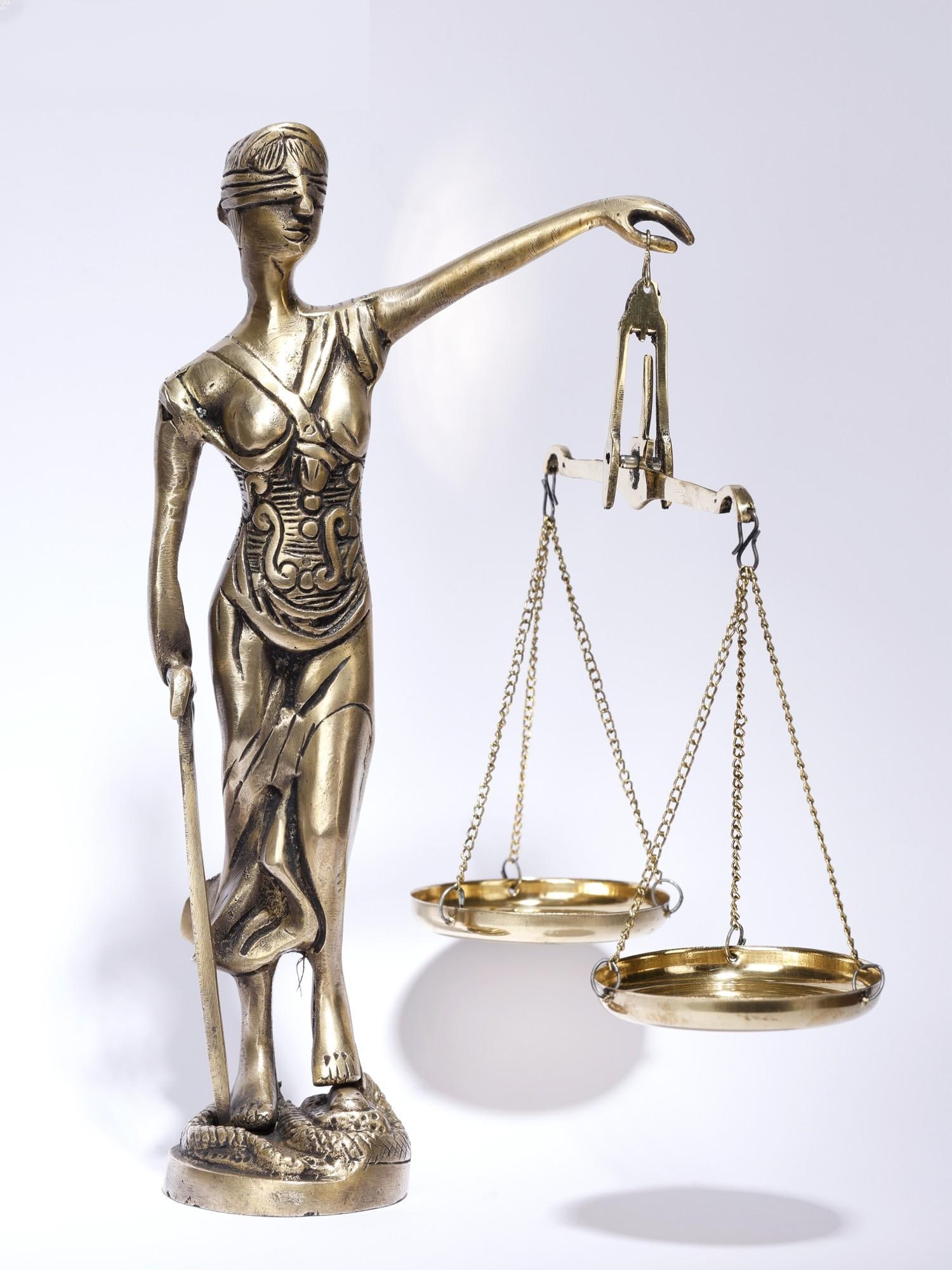 9" Brass Lady of Justice with Scale and Sword in Hands: Description: --- Additional Information: itemcode: DDM420 Reserve: $88.00 Shipping: Domestic: Shipping rates are determined by destination International: Foreign shipping rates are determined by