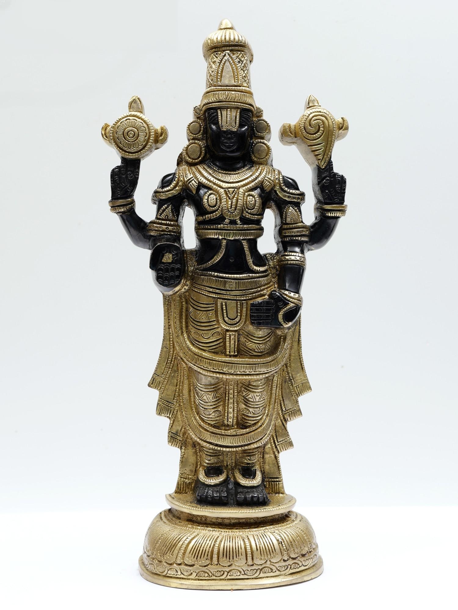 16" Tirupati Balaji (Venkateshvara) /Wall Hanging Statue in Brass: Description: --- Additional Information: itemcode: DDM478 Reserve: $367.00 Shipping: Domestic: Shipping rates are determined by destination International: Foreign shipping rates are determined by dest