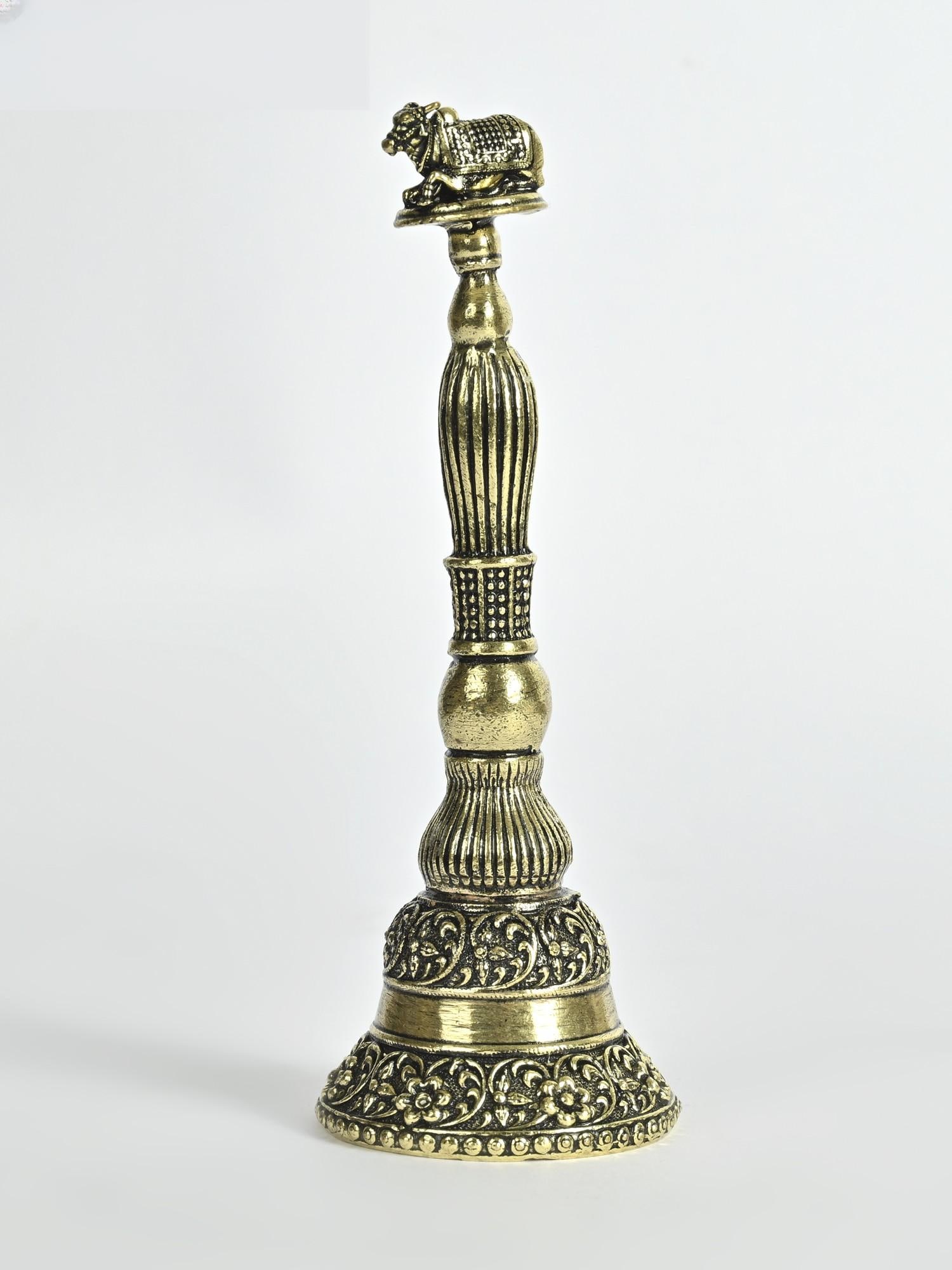 Small Superfine Nandi Bell in Brass /Sacred Puja Items for Rituals (1 of 2)