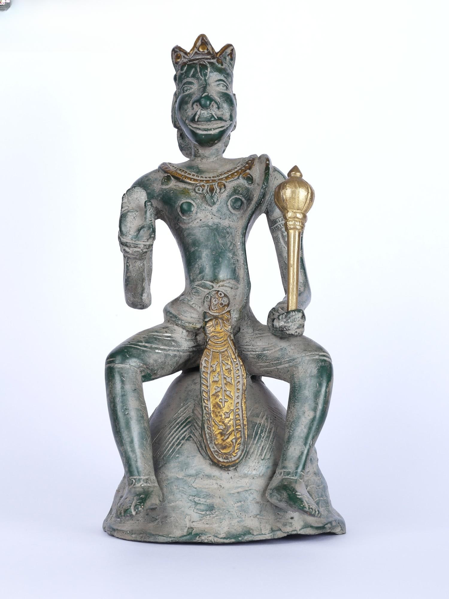 8" Vintage Blessing Lord Hanuman /Brass Statue: Description: --- Additional Information: itemcode: DDM645 Reserve: $186.00 Shipping: Domestic: Shipping rates are determined by destination International: Foreign shipping rates are determined by dest