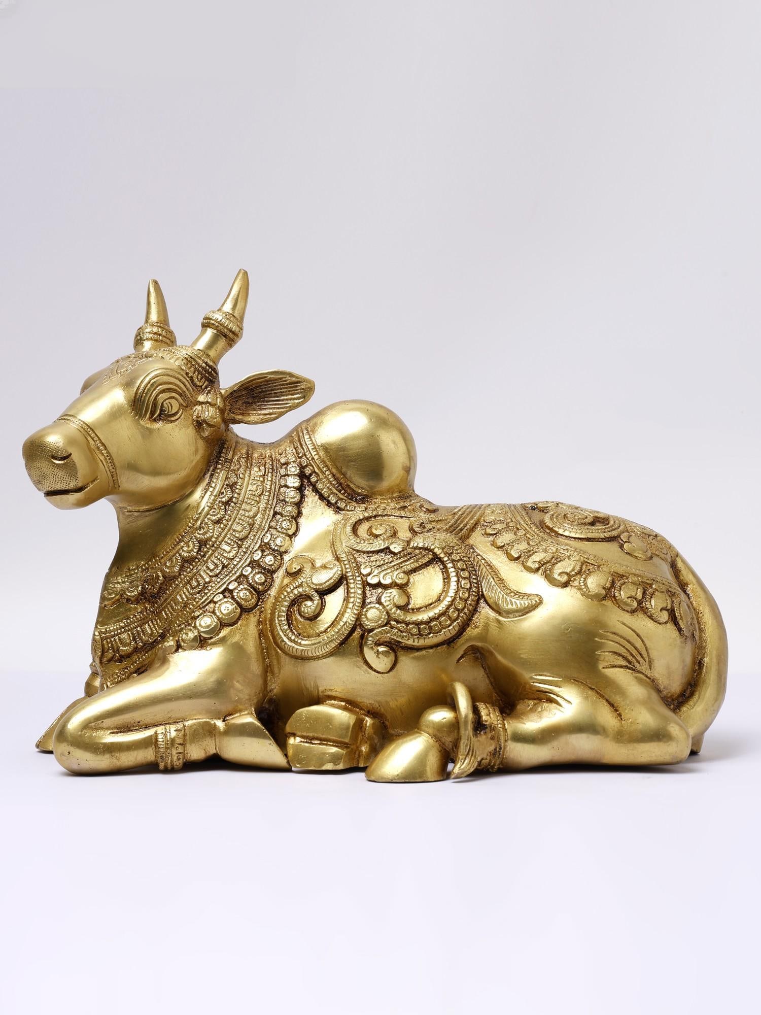 13" Nandi - Vahana of Lord Shiva /Brass Statue: Description: --- Additional Information: itemcode: DDM657 Reserve: $482.00 Shipping: Domestic: Shipping rates are determined by destination International: Foreign shipping rates are determined by