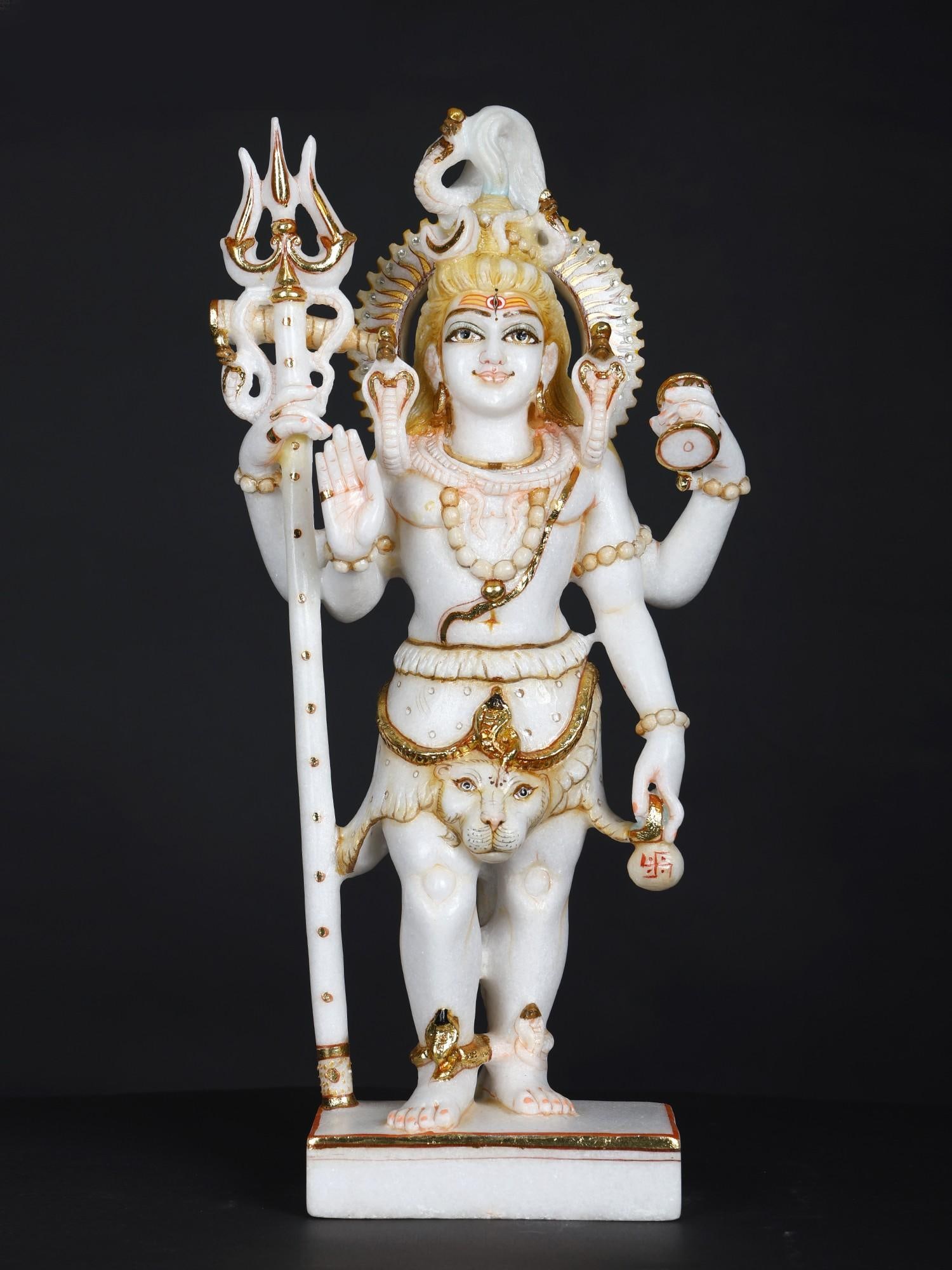 18" Standing Lord Shiva /Marble Statue: Description: --- Additional Information: itemcode: DDM665 Reserve: $1,133.00 Shipping: Domestic: Shipping rates are determined by destination International: Foreign shipping rates are determined by