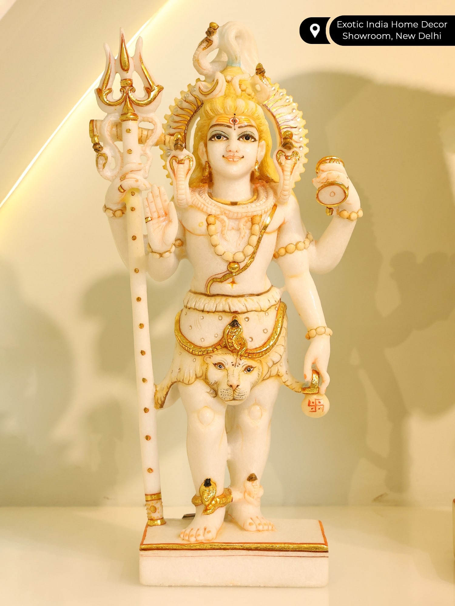 18" Standing Lord Shiva /Marble Statue - 2