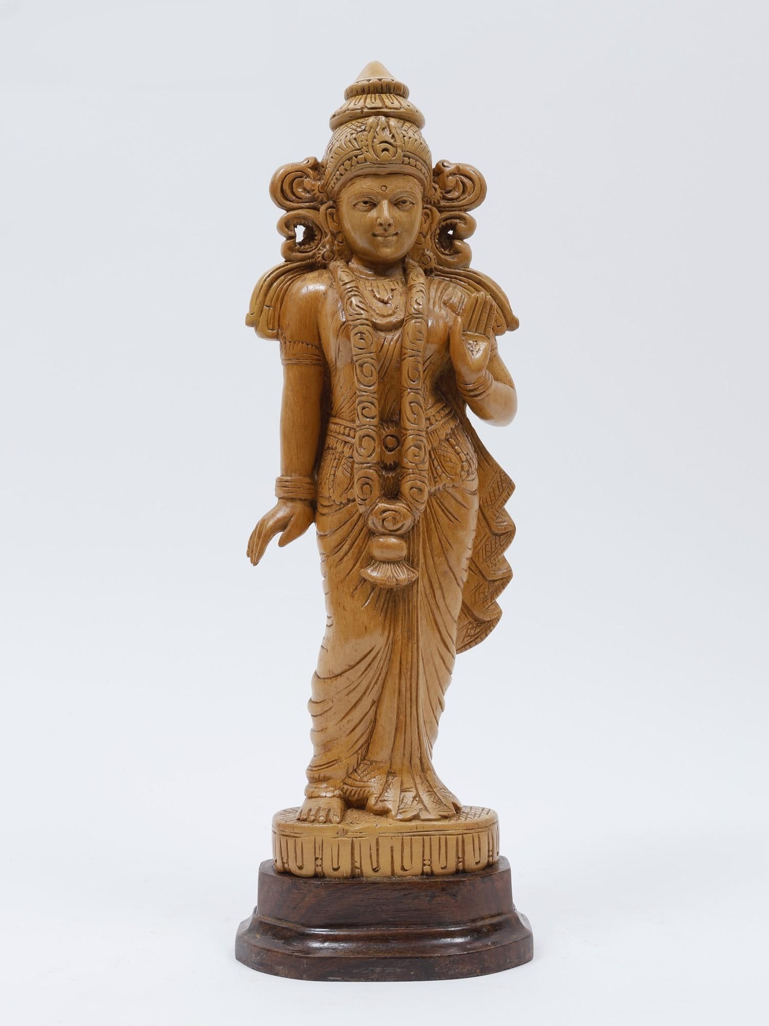 15" River Goddess Cauvery /Wood Carved Statue: Description: --- Additional Information: itemcode: DDM678 Reserve: $181.00 Shipping: Domestic: Shipping rates are determined by destination International: Foreign shipping rates are determined by