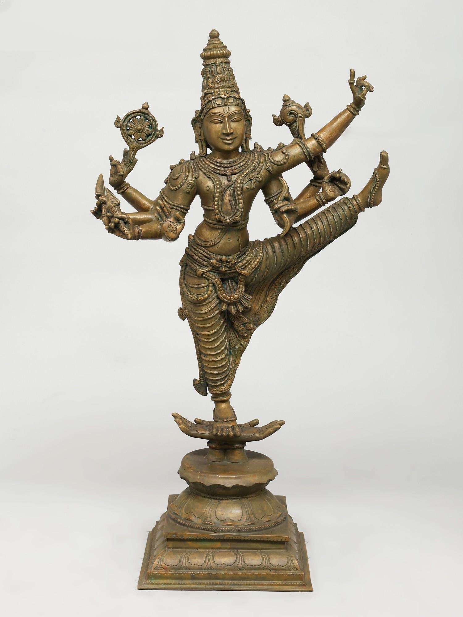 25" Superfine Ulagalantha Perumal /Madhuchista Vidhana (Lost-Wax) /Panchaloha Bronze from Swamimalai (1 of 2)