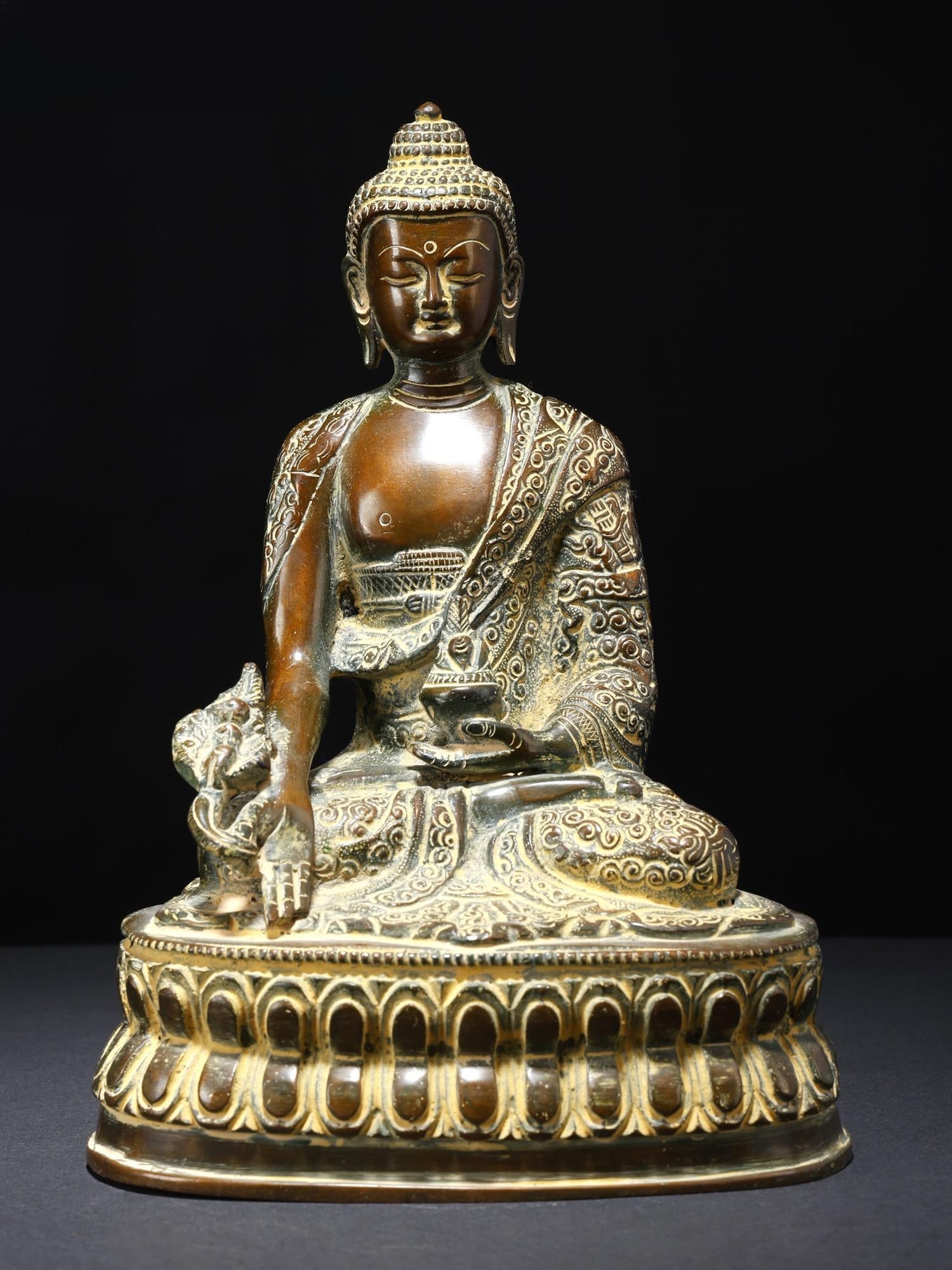 8" Medicine Buddha /Brass Statue (1 of 2)