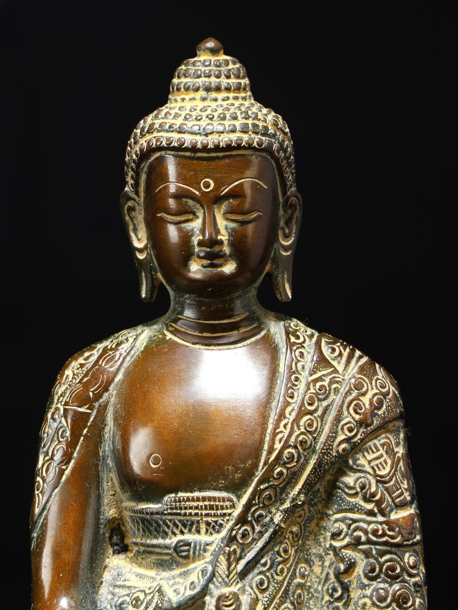 8" Medicine Buddha /Brass Statue - 2
