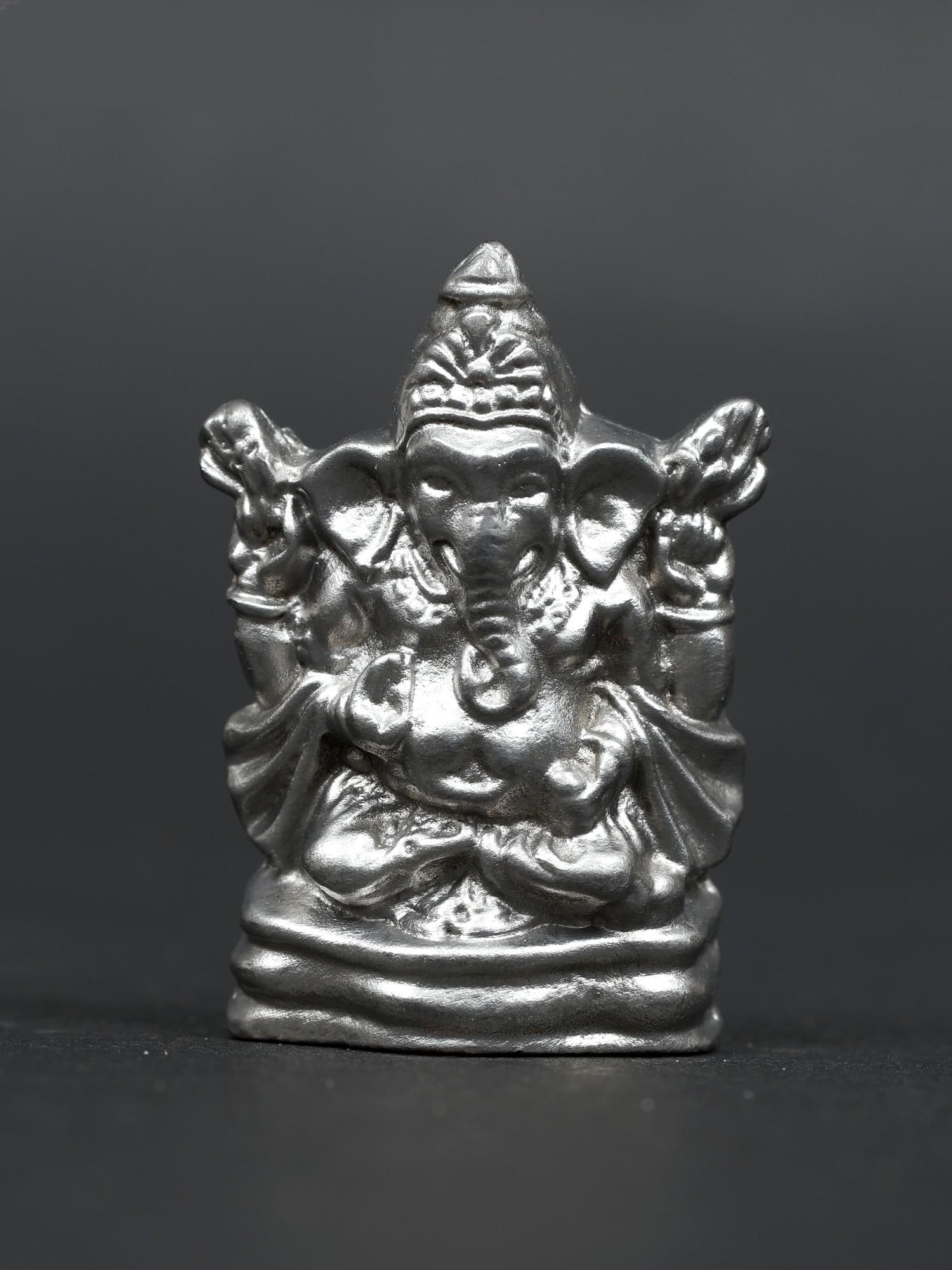 1" Small Chaturbhuja Lord Ganesha /Mercury Statue: Description: --- Additional Information: itemcode: DDM945 Reserve: $32.00 Shipping: Domestic: Shipping rates are determined by destination International: Foreign shipping rates are determined by