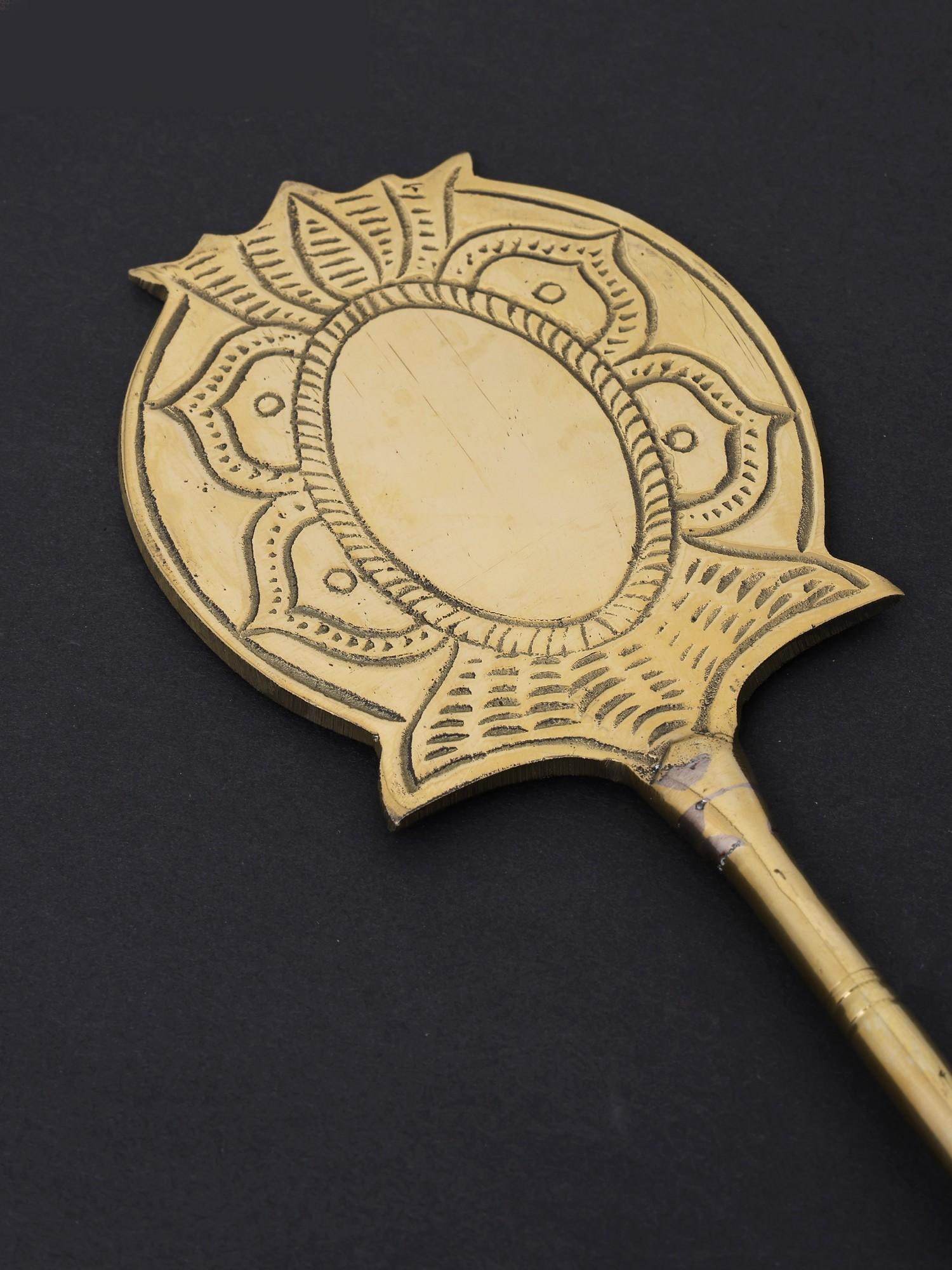 9" Hindu Shodasa Upachara Pooja Mirror - 2