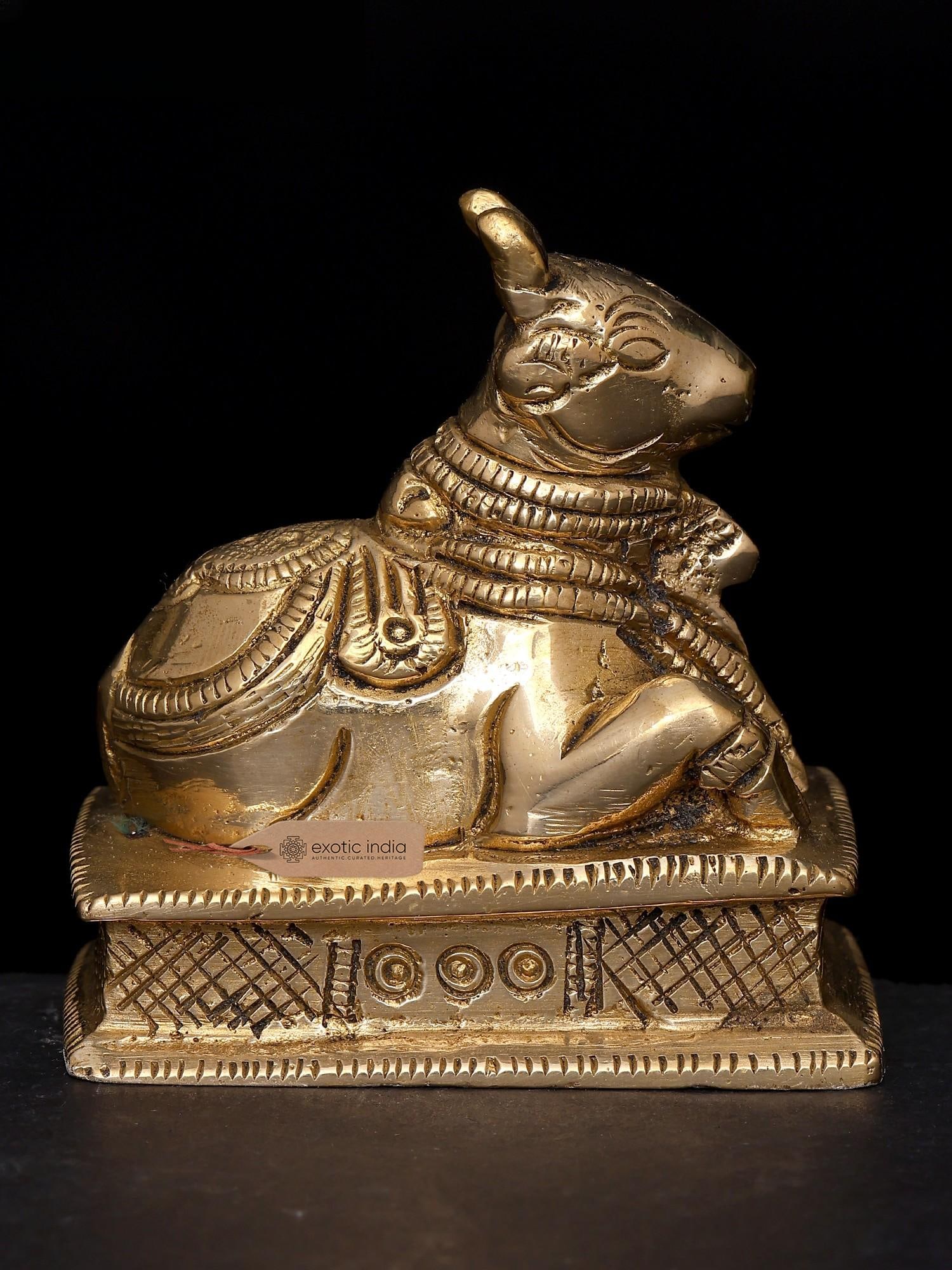 2" Small Brass Nandi Statue (Vahana of Lord Shiva): Description: --- Additional Information: itemcode: DDN080 Reserve: $41.00 Shipping: Domestic: Shipping rates are determined by destination International: Foreign shipping rates are determined by