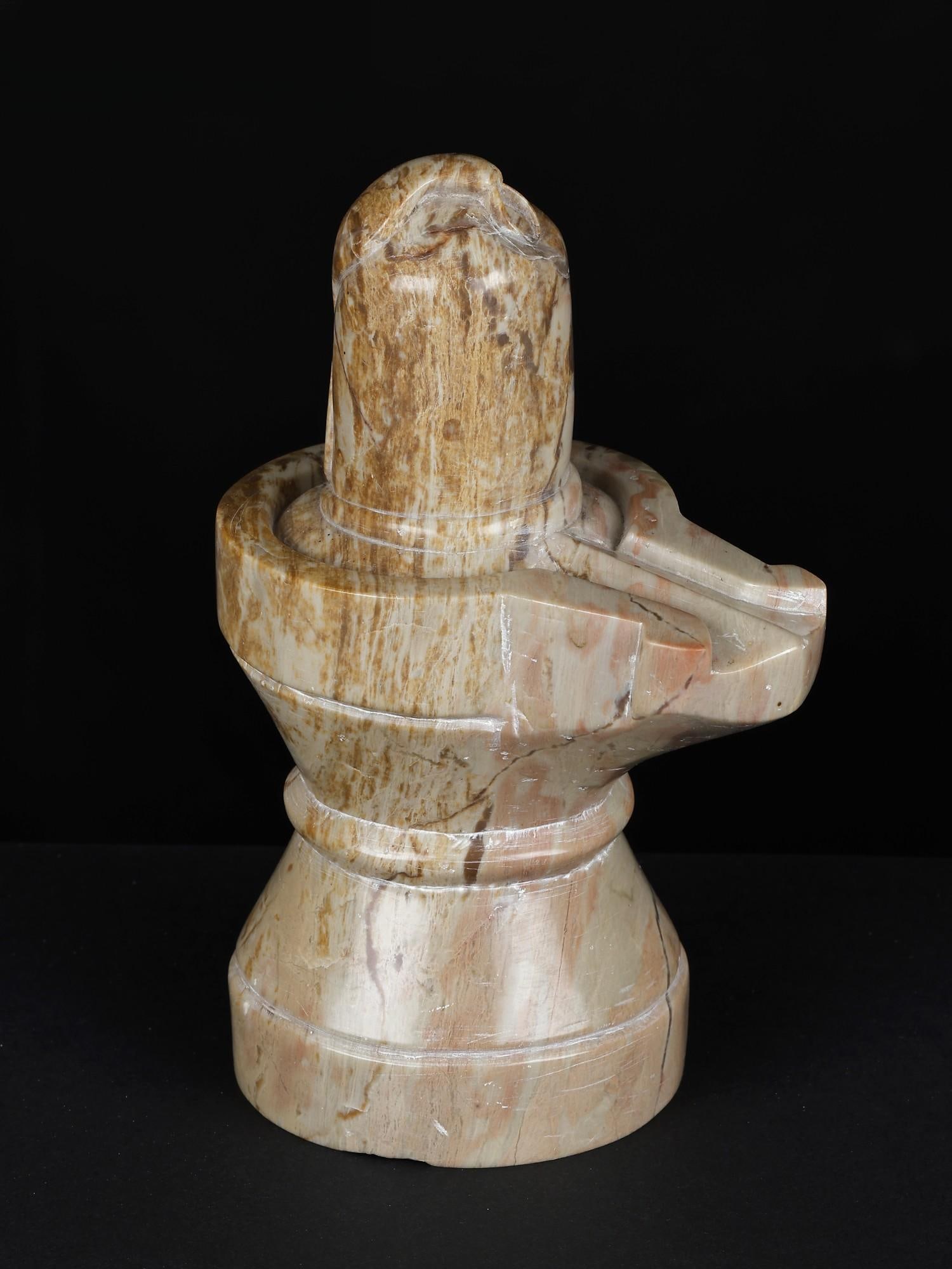 6" Hand Carved Shiva Lingam with Serpent with Bared Fangs /Made In Banaras: Description: --- Additional Information: itemcode: DDN298 Reserve: $206.00 Shipping: Domestic: Shipping rates are determined by destination International: Foreign shipping rates are determined by