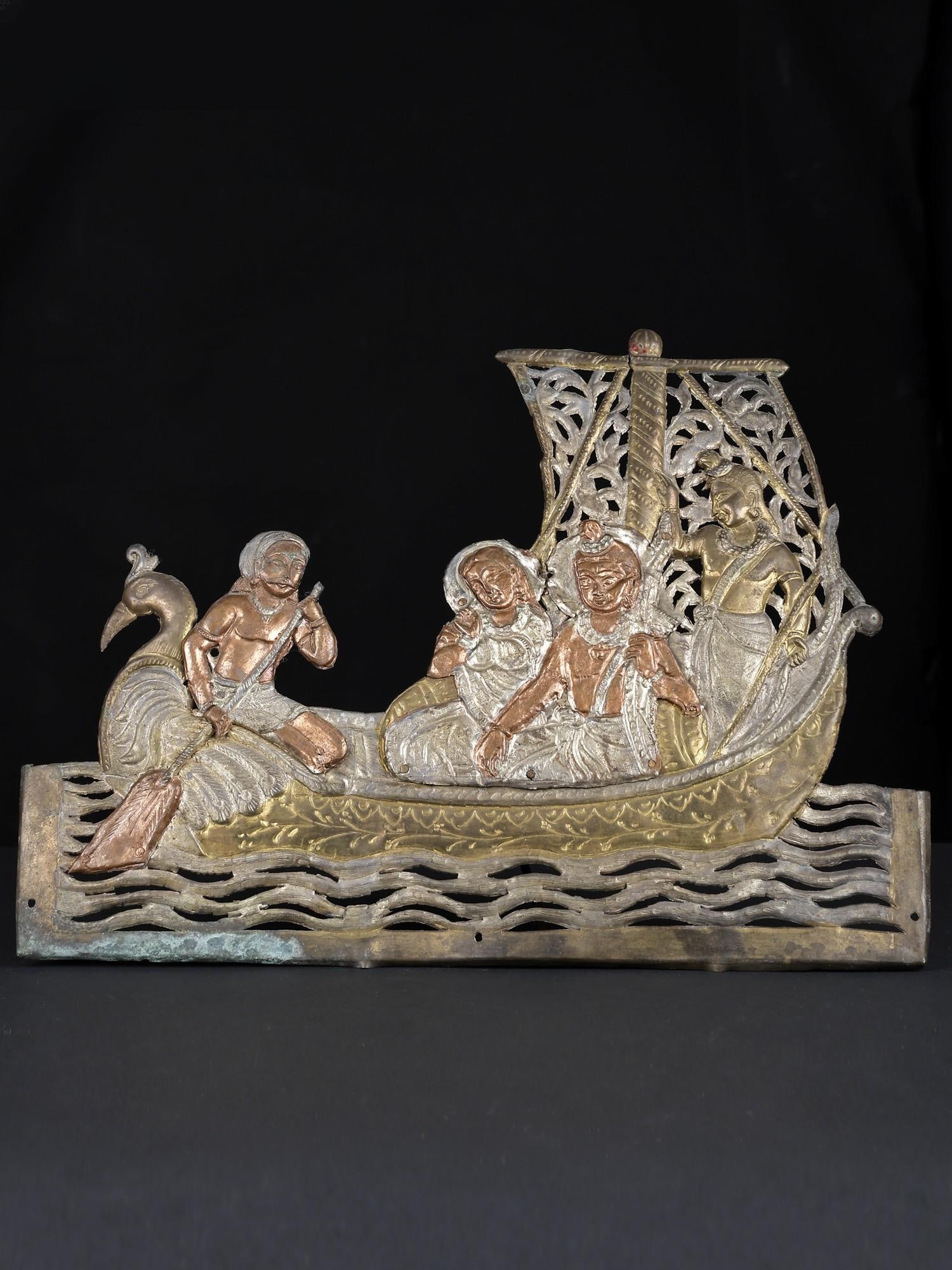 12" Vintage Shri Ram, Sita and Lakshman in Kewat's Boat /Standing and Wall Hanging Both: Description: --- Additional Information: itemcode: DDN300 Reserve: $202.00 Shipping: Domestic: Shipping rates are determined by destination International: Foreign shipping rates are determined by