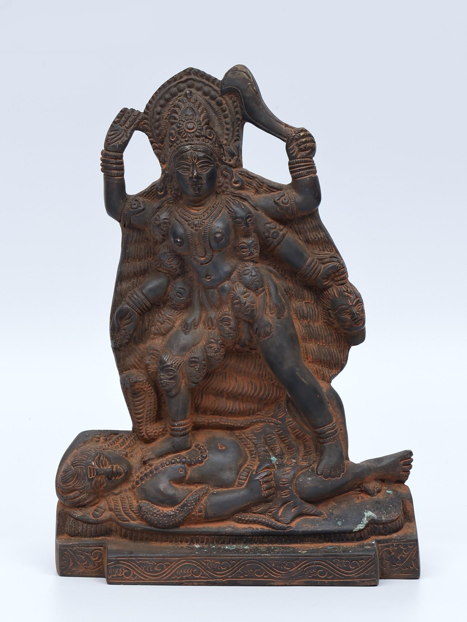 9" Goddess Kali Standing on Lord Shiva /Brass Statue: Description: --- Additional Information: itemcode: DDN343 Reserve: $305.00 Shipping: Domestic: Shipping rates are determined by destination International: Foreign shipping rates are determined by