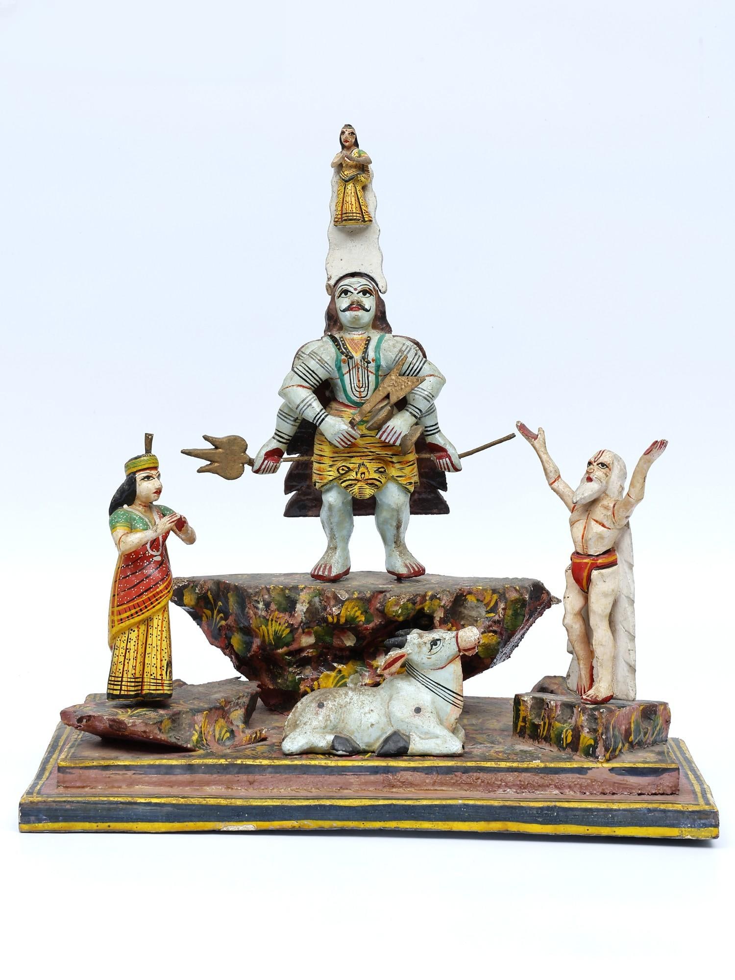 13" Descent of River Goddess Ganga to Earth /Folk Sculpture from Varanasi: Description: --- Additional Information: itemcode: DDN355 Reserve: $512.00 Shipping: Domestic: Shipping rates are determined by destination International: Foreign shipping rates are determined by