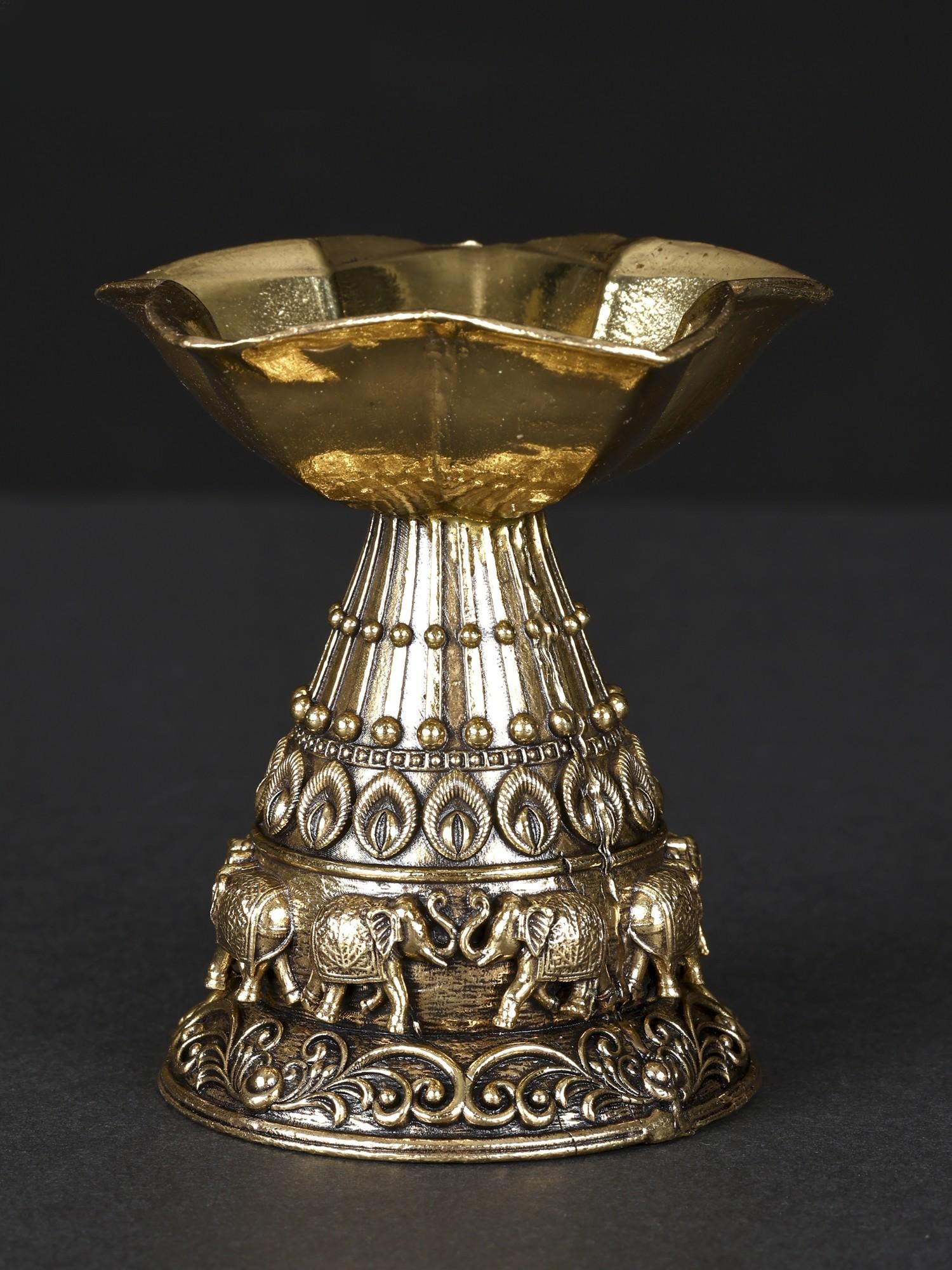 3" Designer Brass Diya (1 of 2)