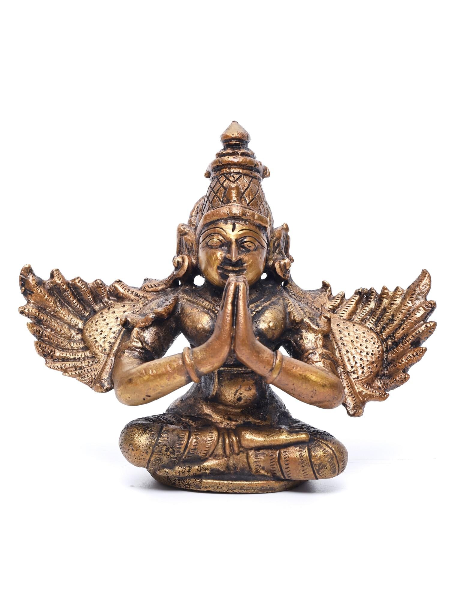 4" Garuda - Vahana of Shri Hari Vishnu /Copper Statue: Description: --- Additional Information: itemcode: DDN563 Reserve: $130.00 Shipping: Domestic: Shipping rates are determined by destination International: Foreign shipping rates are determined by