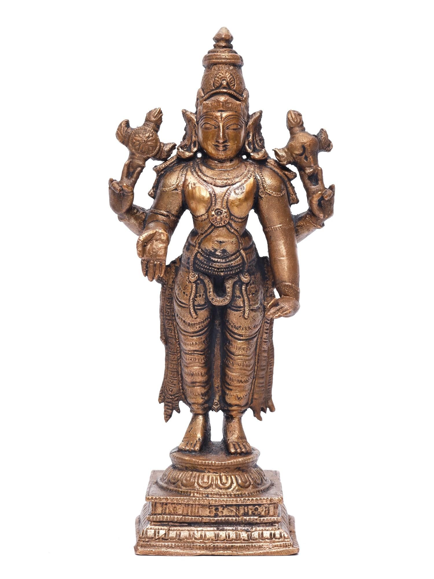 6" Small Standing Lord Vishnu /Copper Statue: Description: --- Additional Information: itemcode: DDN571 Reserve: $171.00 Shipping: Domestic: Shipping rates are determined by destination International: Foreign shipping rates are determined by dest