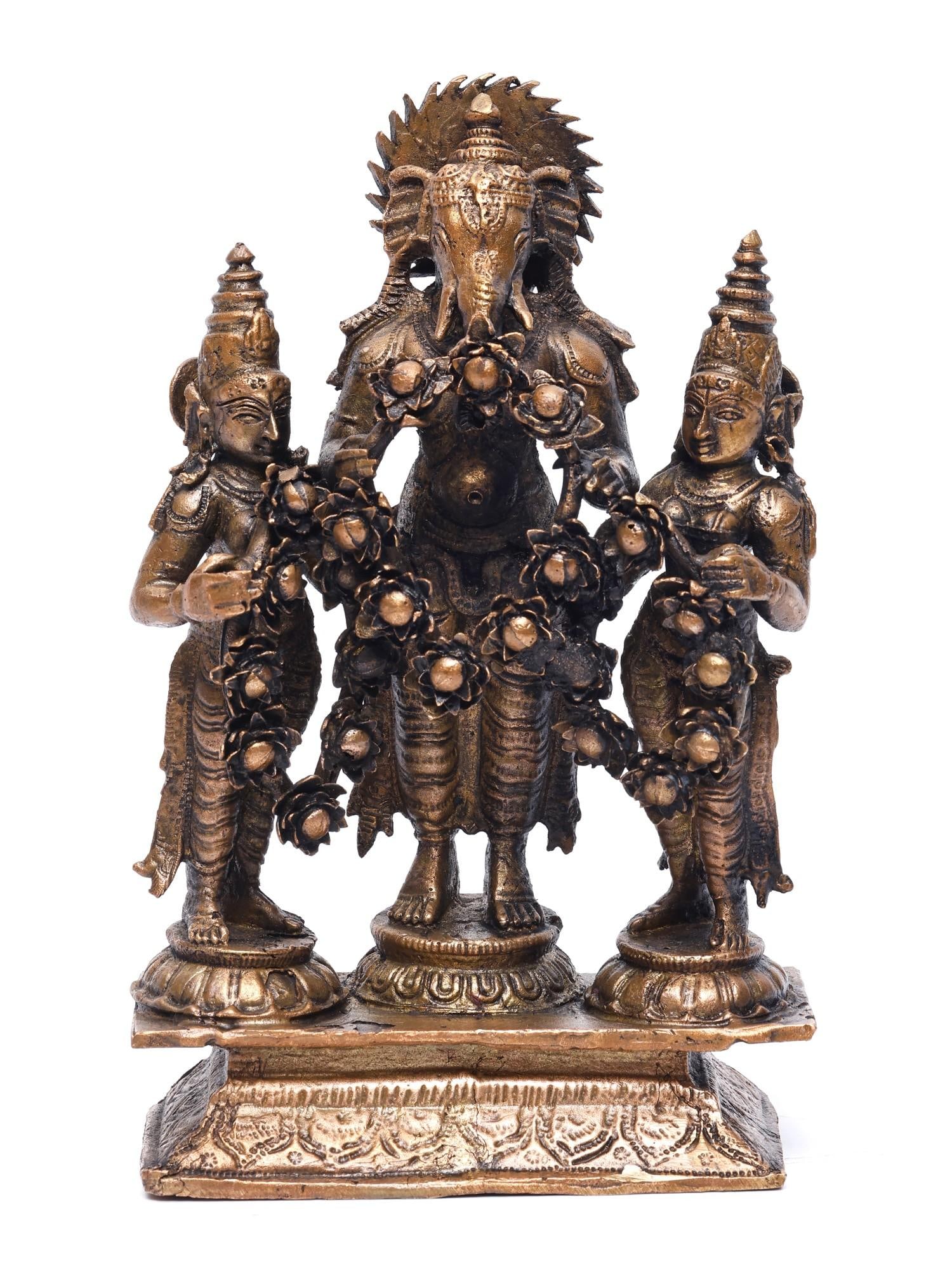 6" Lord Ganesha Marrying with Riddhi Siddhi /Copper Statue: Description: --- Additional Information: itemcode: DDN573 Reserve: $243.00 Shipping: Domestic: Shipping rates are determined by destination International: Foreign shipping rates are determined by dest