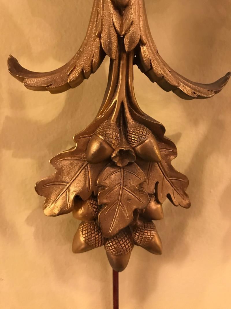 Pair of Bronze Three-Light Sconces in an Urn Form - 5