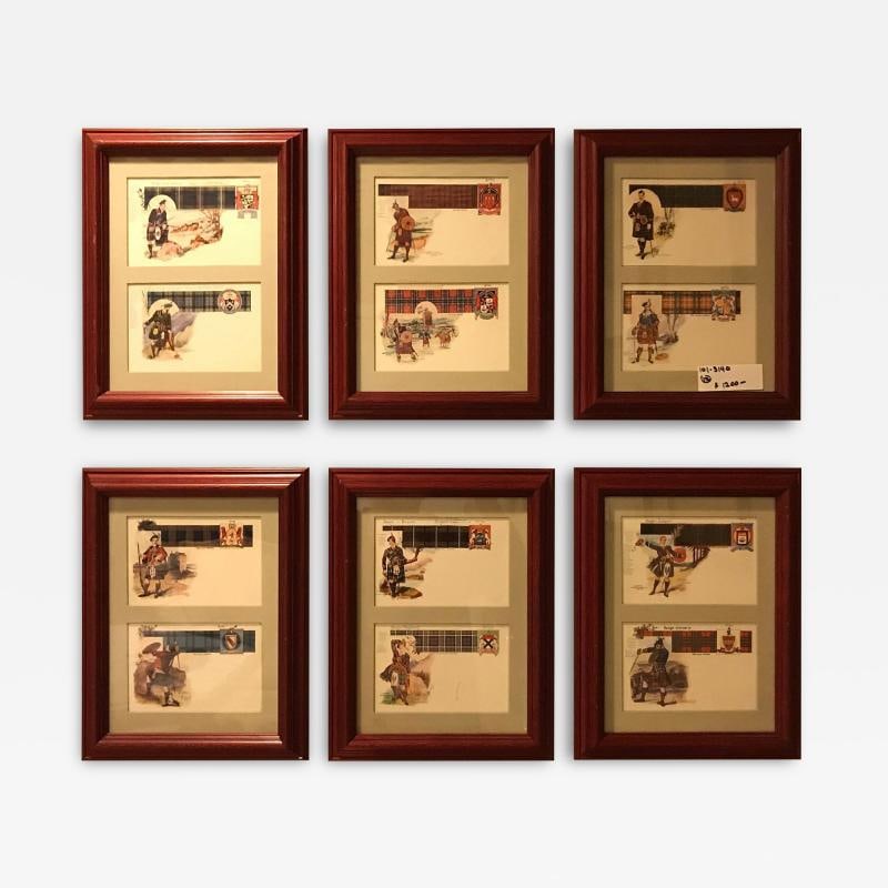 Set of 12 Custom Finely Framed Scottish Postcards, Vintage Catherine Reiss Inc (1 of 9)