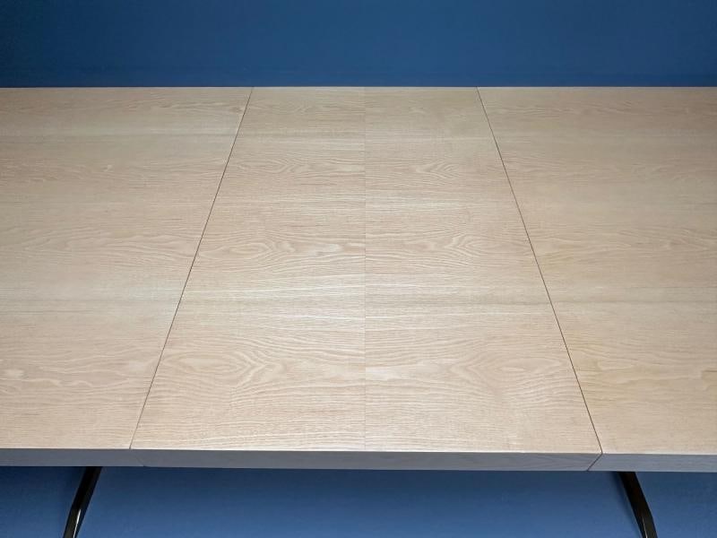 Contemporary, Modern Rectangular Dining Table, Ashwood Veneer, Gilt Metal - 10
